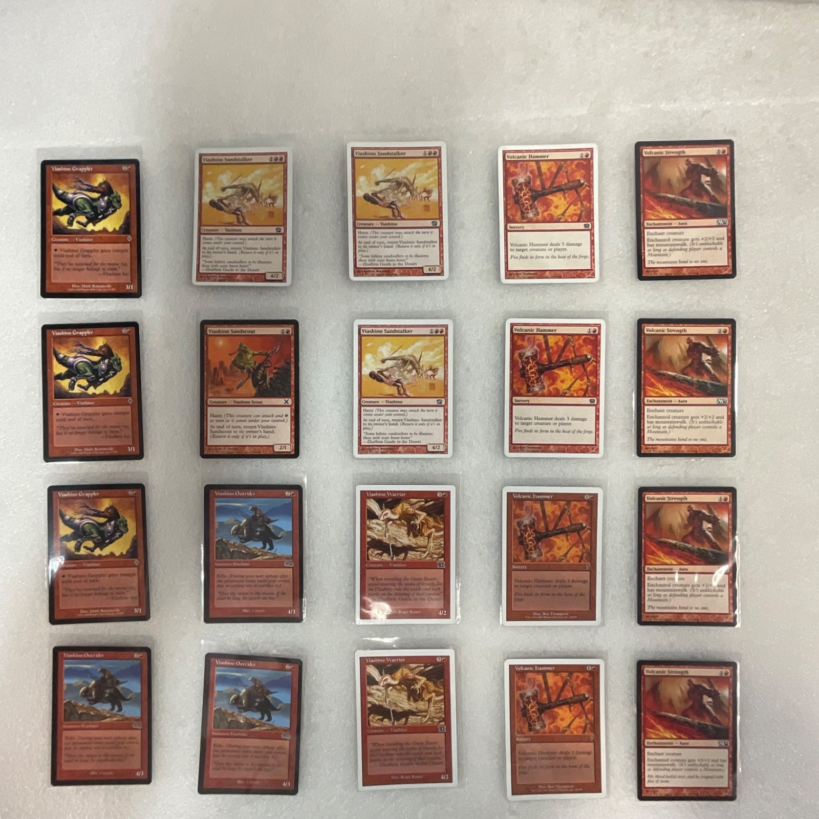 MTG 20 Card Red Lot Viashino Sandstalker Volcanic Hammer Mixed Sets - Image 1