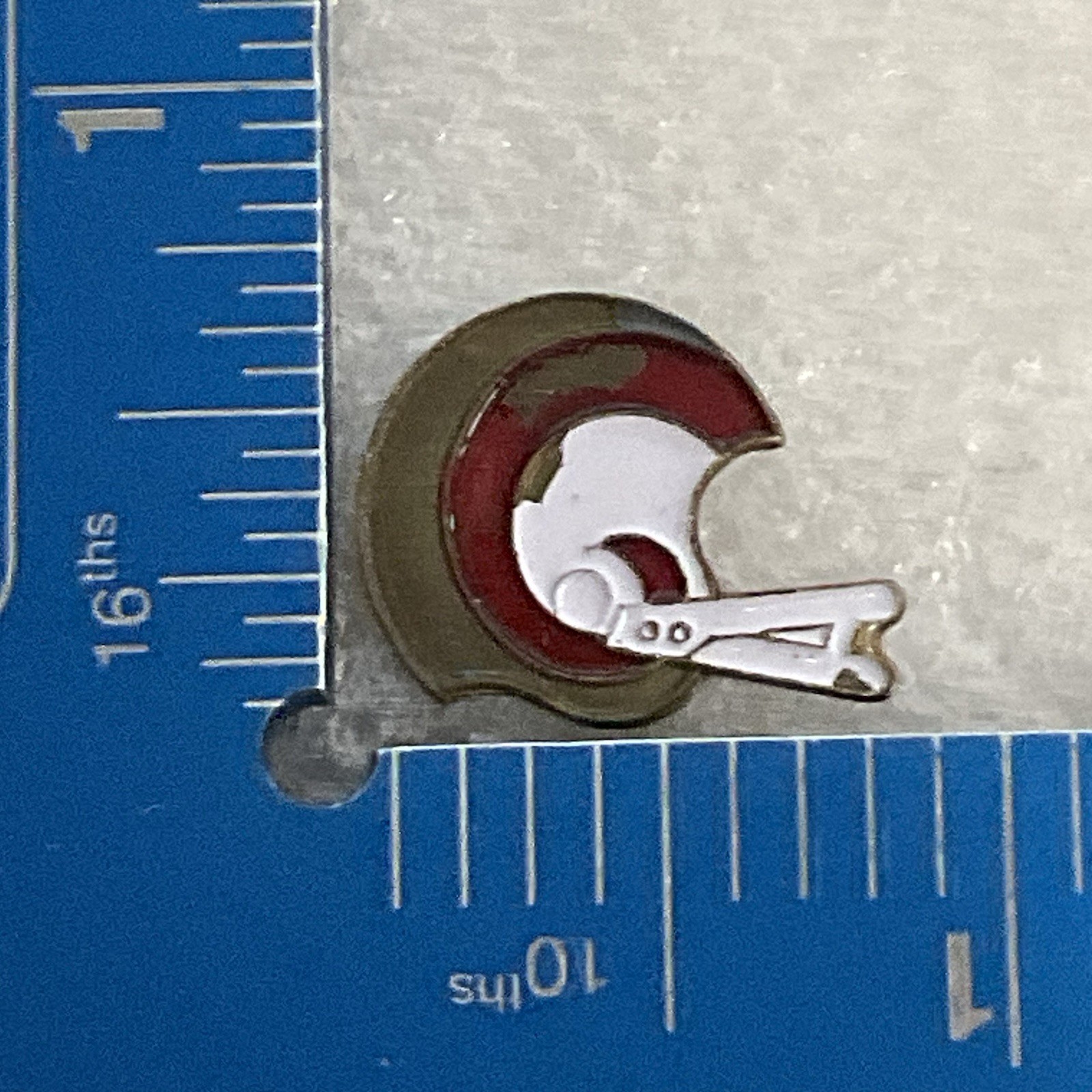 Vintage Rams Football Helmet Pin Lapel Tie Tack Enamel Collectible Rare - Image 3