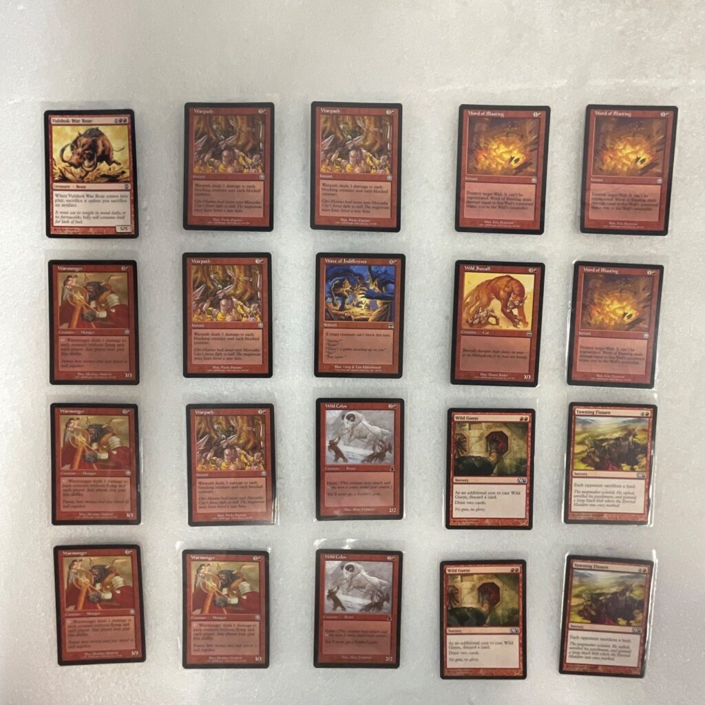 MTG 20 Card Red Lot Warmonger Warpath Word of Blasting Mixed Sets - Image 1