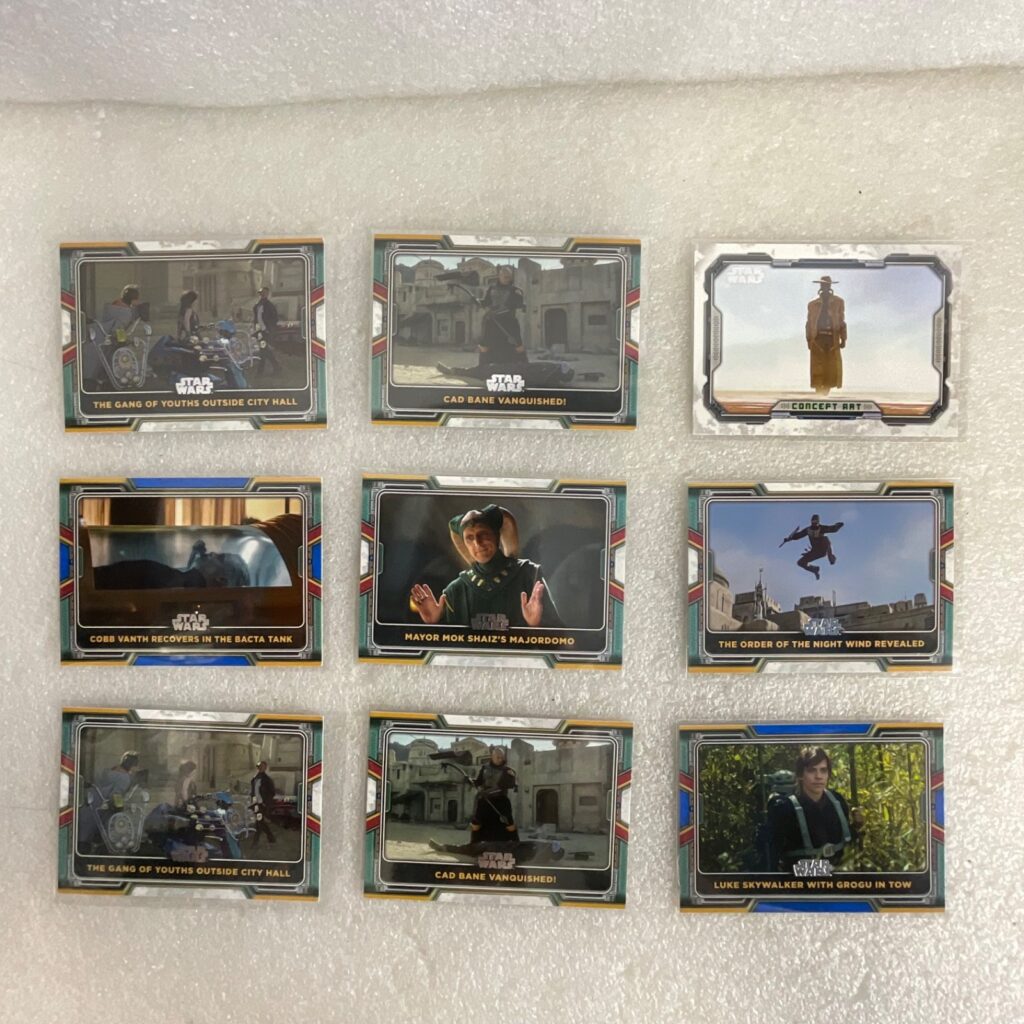 2022 Topps Star Wars Book of Boba Fett 9 Card Lot Luke Grogu Cad Bane - Image 1