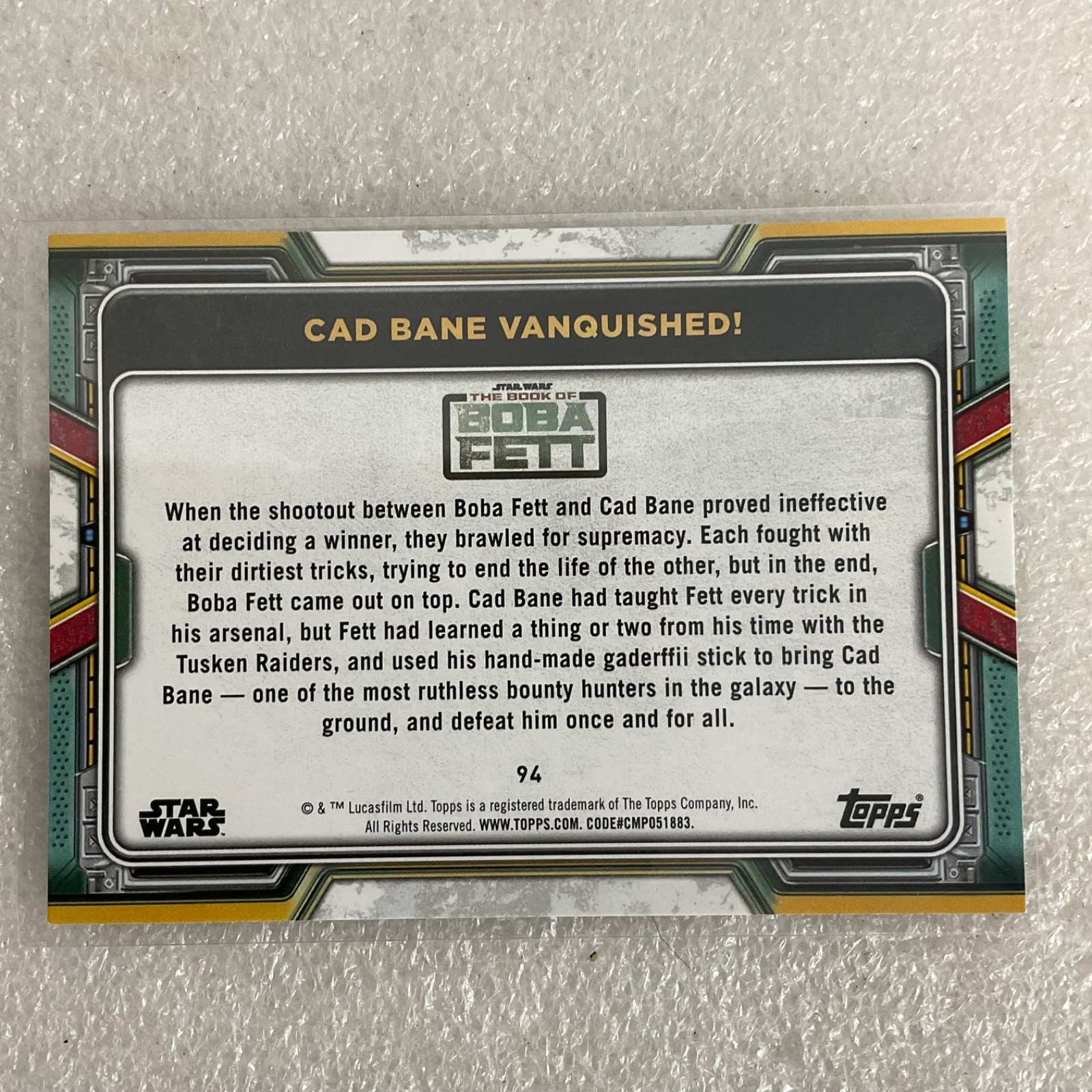 2022 Topps Star Wars Book of Boba Fett 9 Card Lot Luke Grogu Cad Bane - Image 13