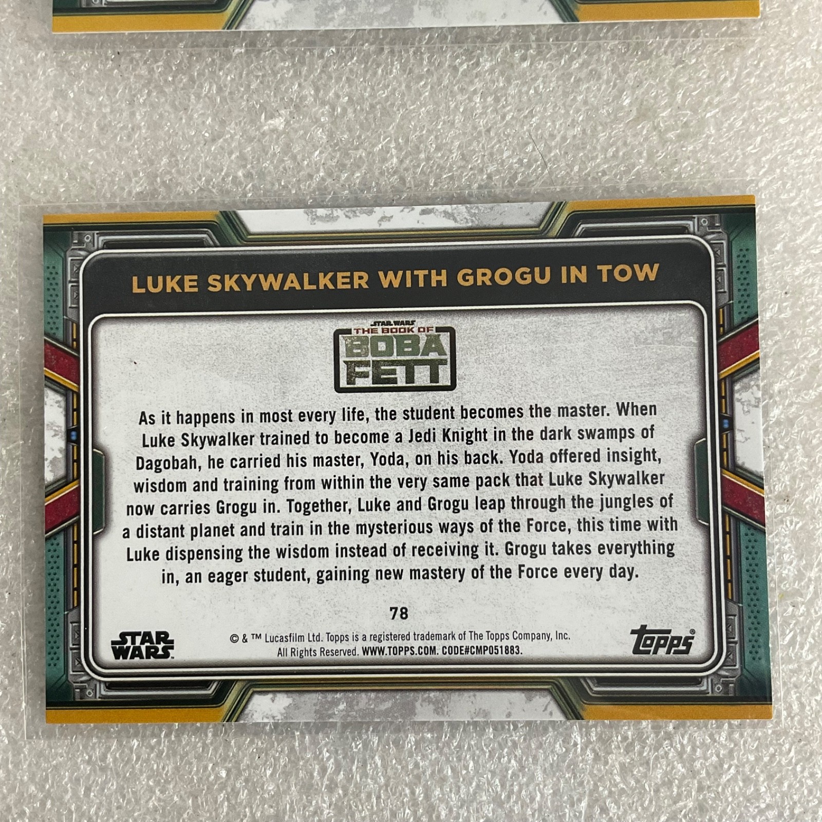 2022 Topps Star Wars Book of Boba Fett 9 Card Lot Luke Grogu Cad Bane - Image 20