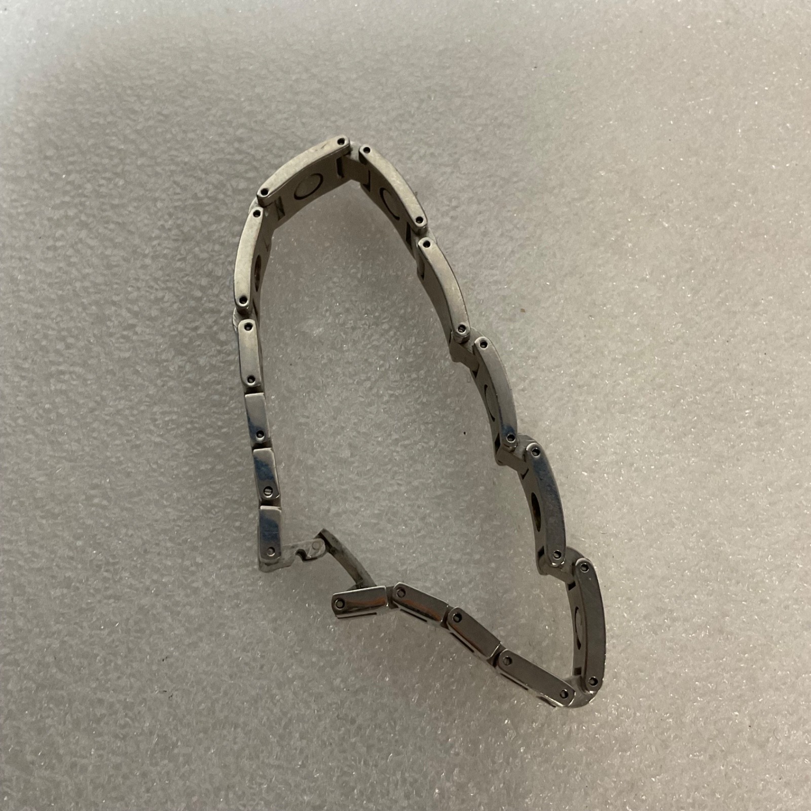 7.25in Magnetic Therapy Bracelet Stainless Steel Link 34.45g Missing Magnets - Image 6