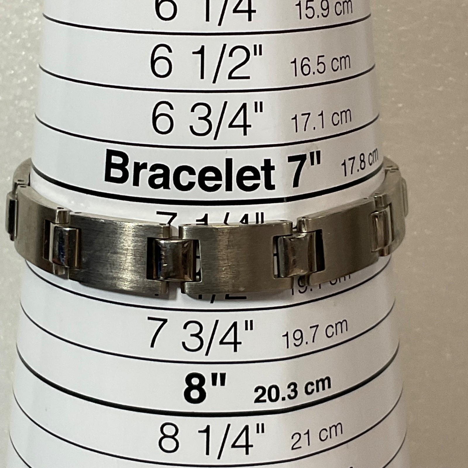 7.25in Magnetic Therapy Bracelet Stainless Steel Link 34.45g Missing Magnets - Image 10