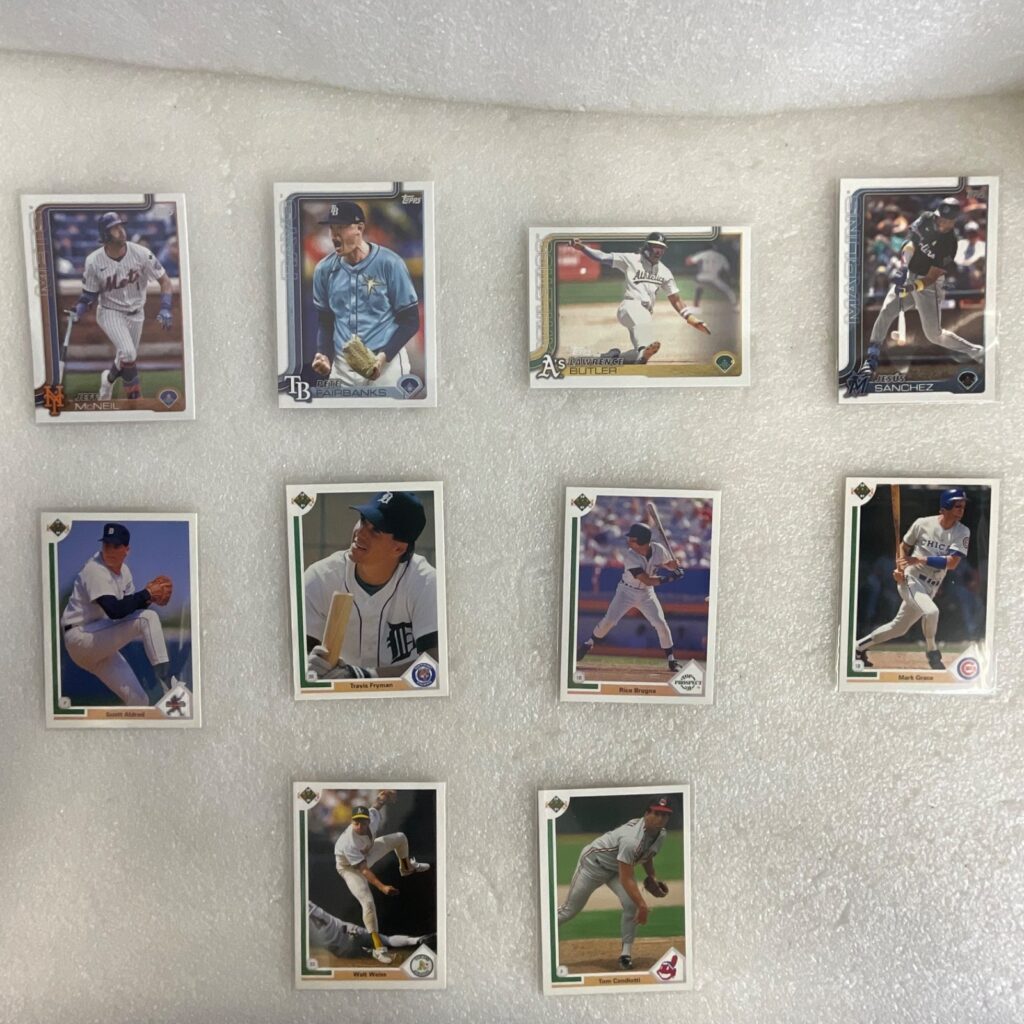 1991 & 2025 Topps Upper Deck Baseball 10 Card Lot Mark Grace McNeil - Image 1