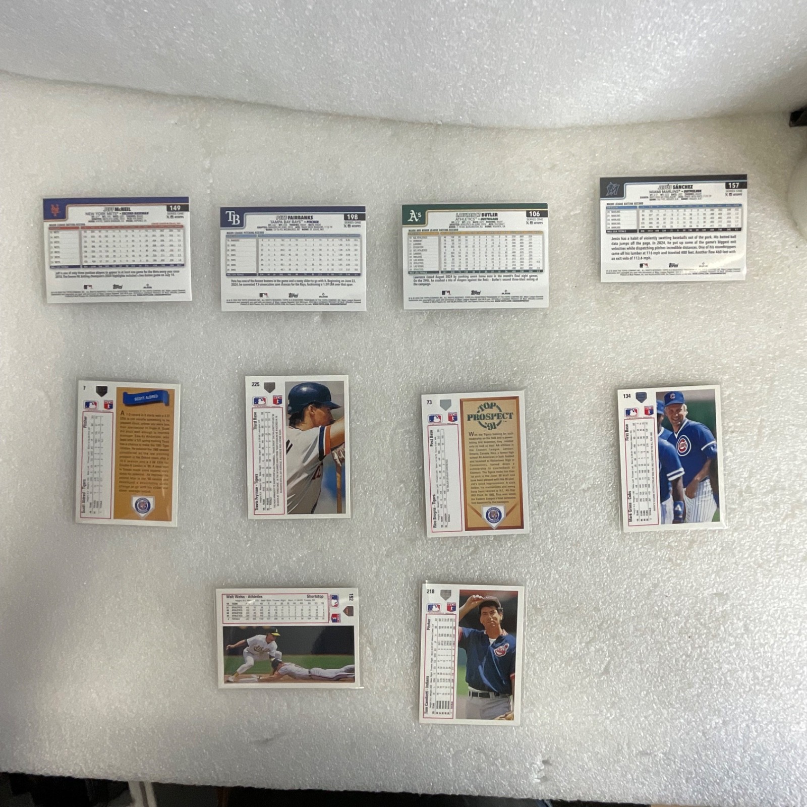 1991 & 2025 Topps Upper Deck Baseball 10 Card Lot Mark Grace McNeil - Image 12