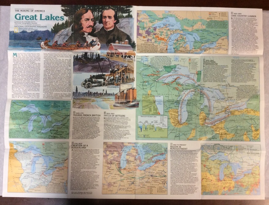 The Great Lakes Map 1987 The National Geographic Society OldPaperMapsCom - Image 2