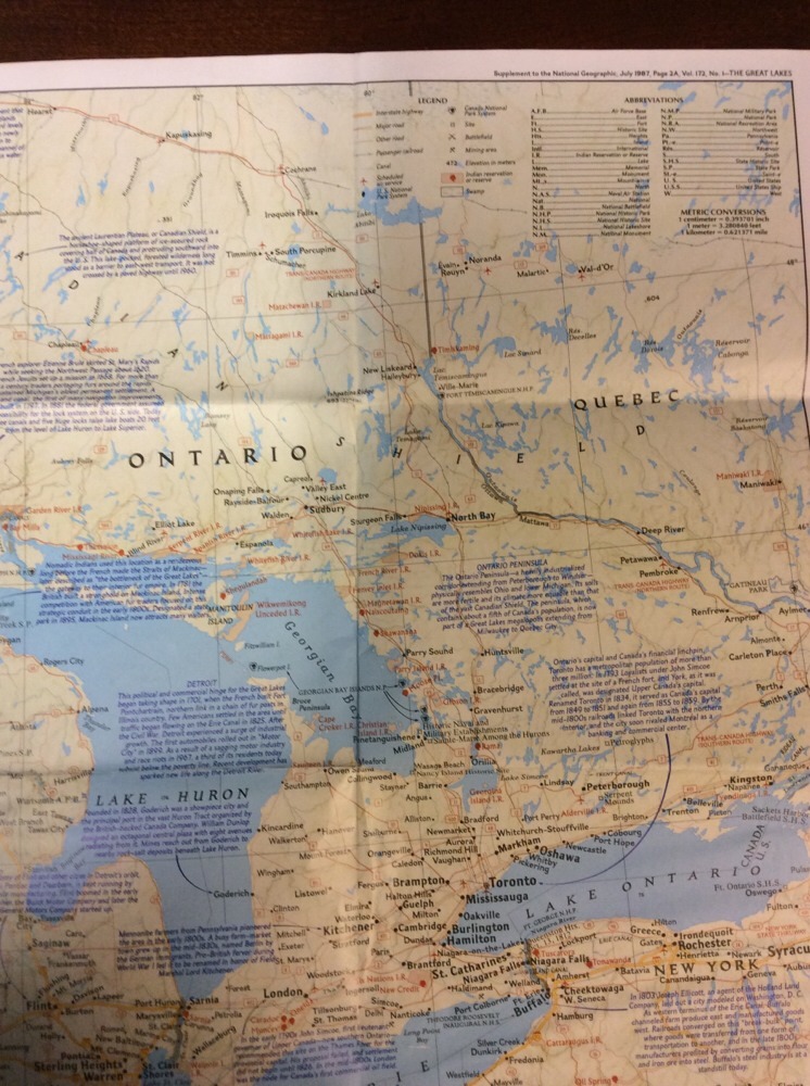 The Great Lakes Map 1987 The National Geographic Society OldPaperMapsCom - Image 7
