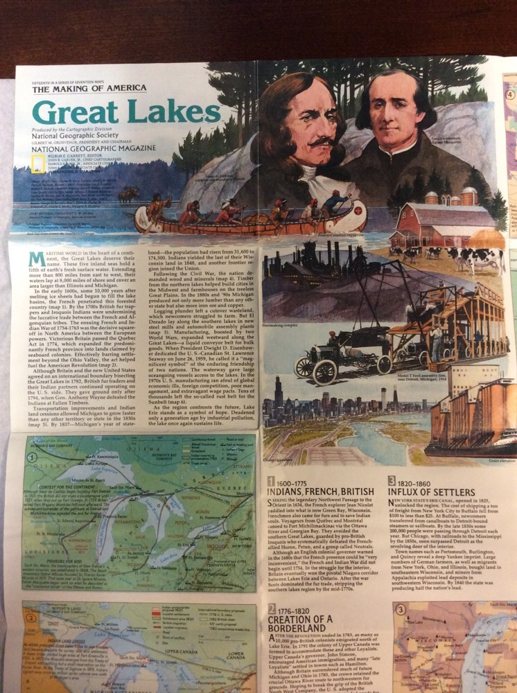 The Great Lakes Map 1987 The National Geographic Society OldPaperMapsCom - Image 9