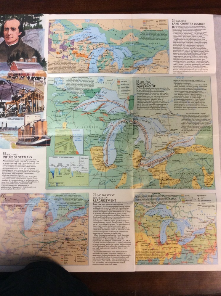 The Great Lakes Map 1987 The National Geographic Society OldPaperMapsCom - Image 12