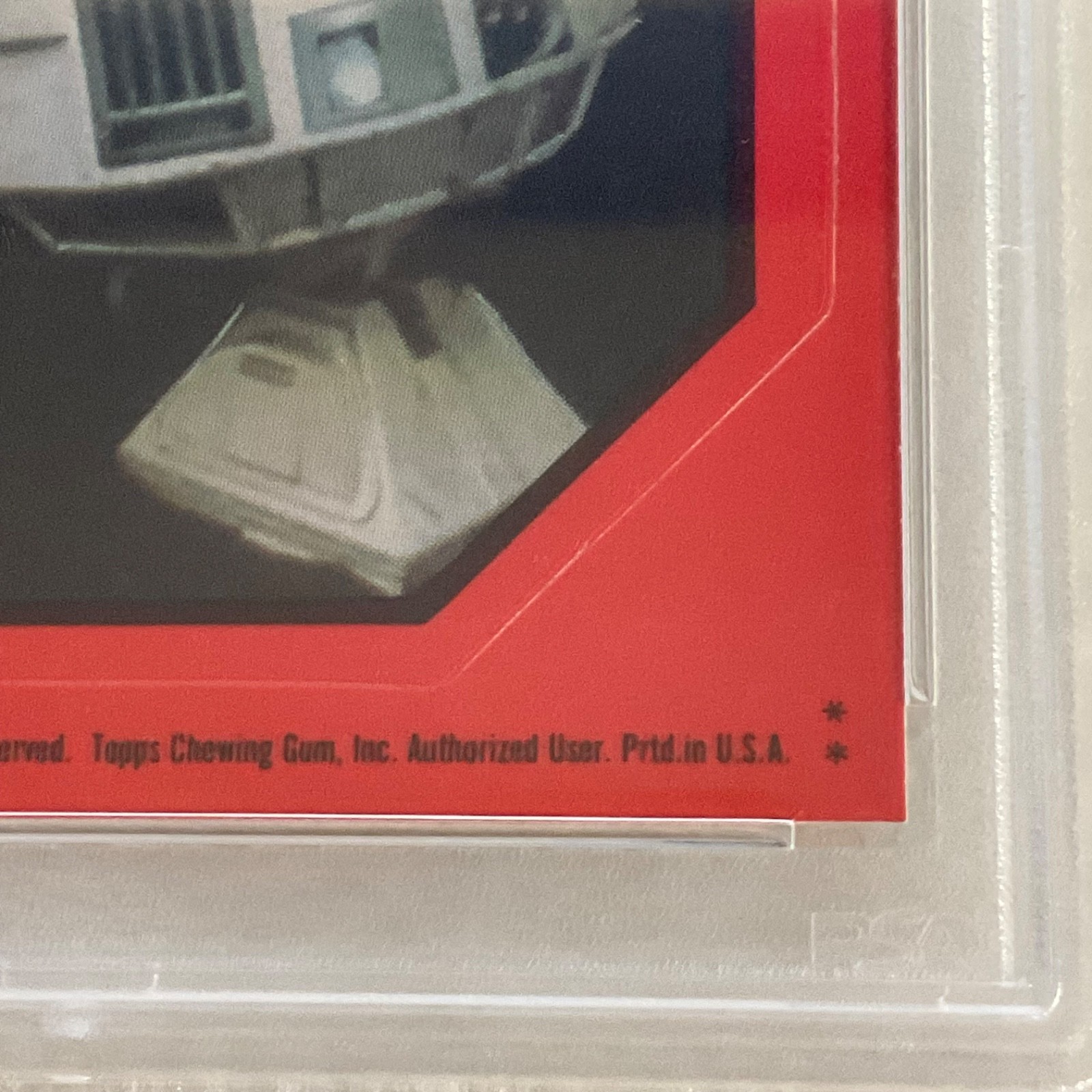 Star Wars 1983 Return Jedi R2-D2 Red Boarder Sticker Card #18 PSA8 CERT#73371211 - Image 9
