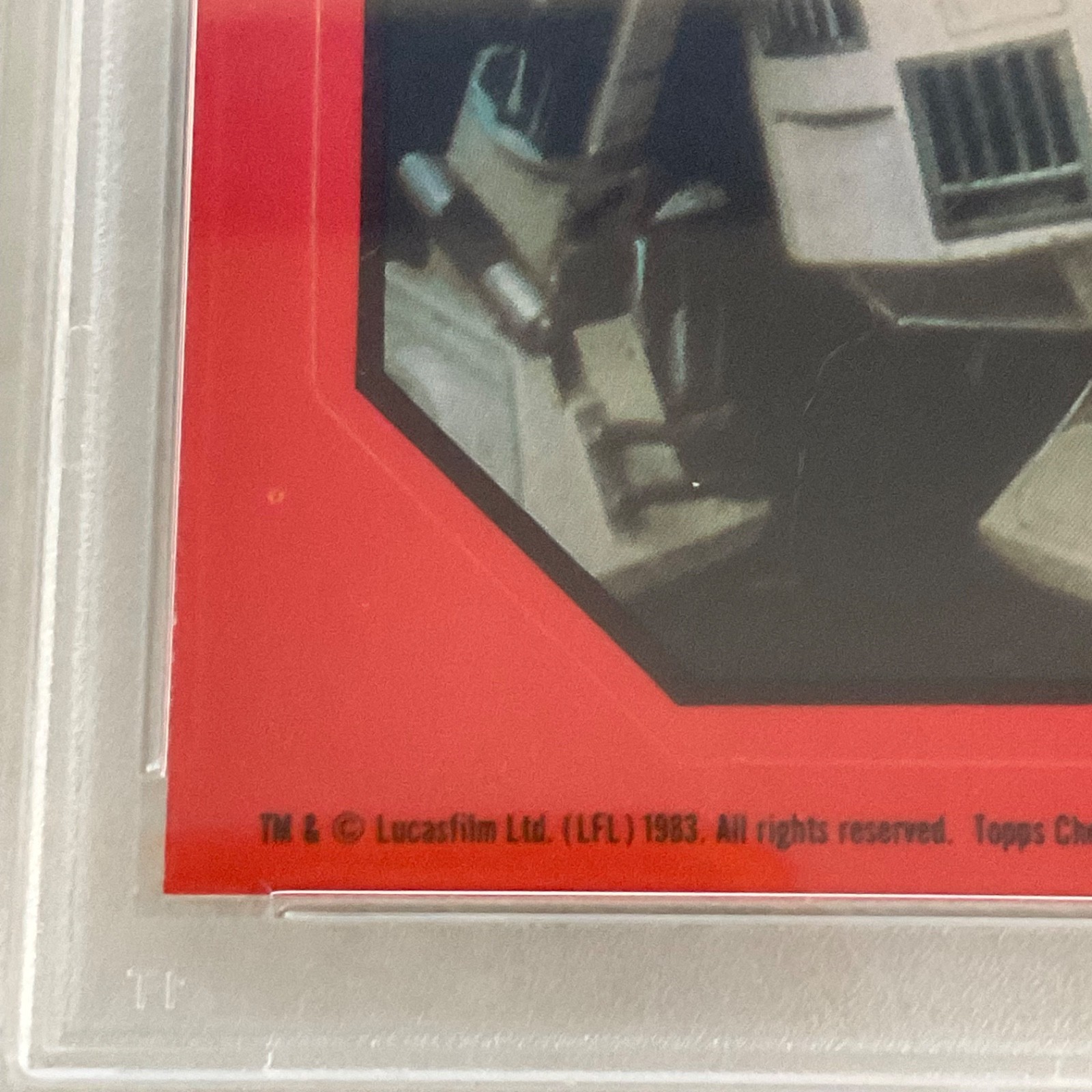 Star Wars 1983 Return Jedi R2-D2 Red Boarder Sticker Card #18 PSA8 CERT#73371211 - Image 10