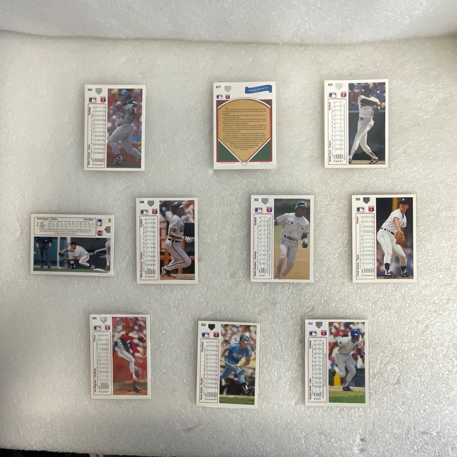 1991 Upper Deck Baseball 10 Card Lot Kirby Puckett Deion Sanders - Image 11