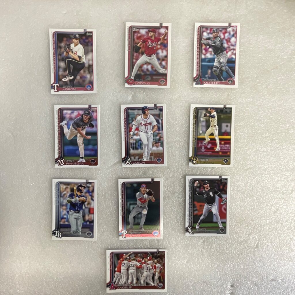 2025 Topps Series 1 Baseball 10 Card Lot deGrom Olson Turang Stott - Image 1