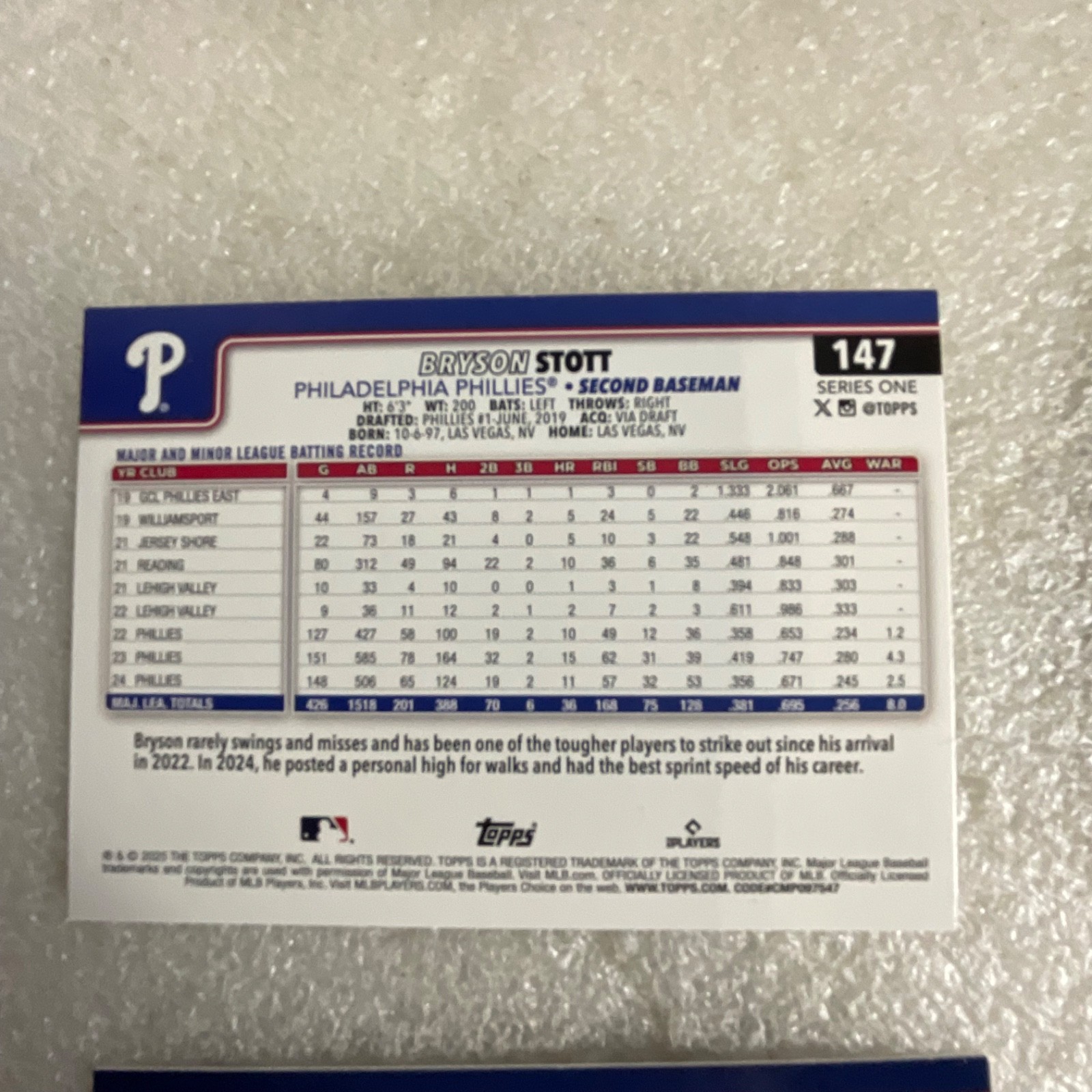 2025 Topps Series 1 Baseball 10 Card Lot deGrom Olson Turang Stott - Image 20