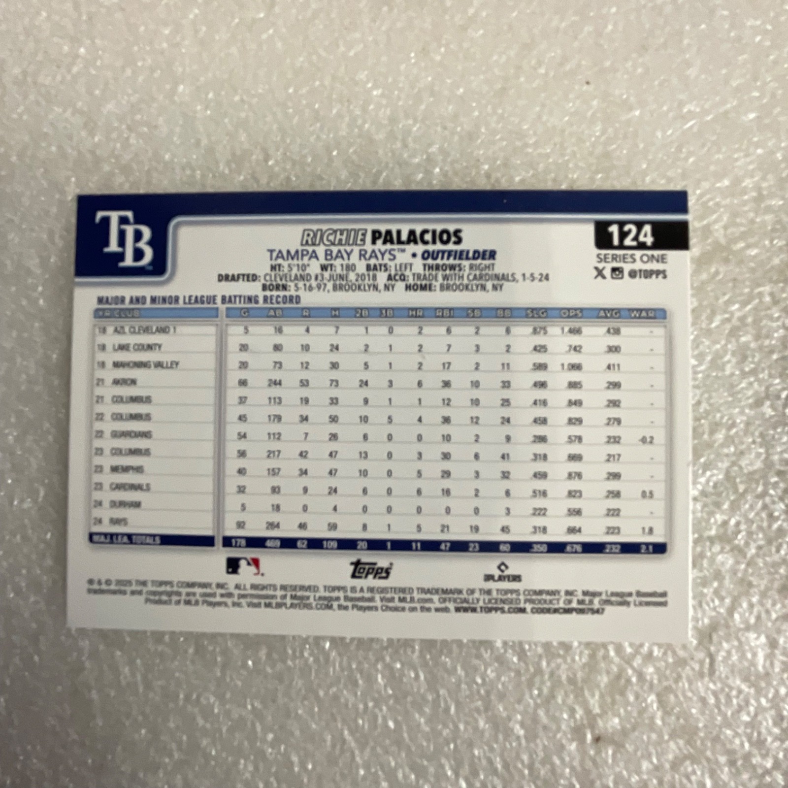2025 Topps Series 1 Baseball 10 Card Lot deGrom Olson Turang Stott - Image 19