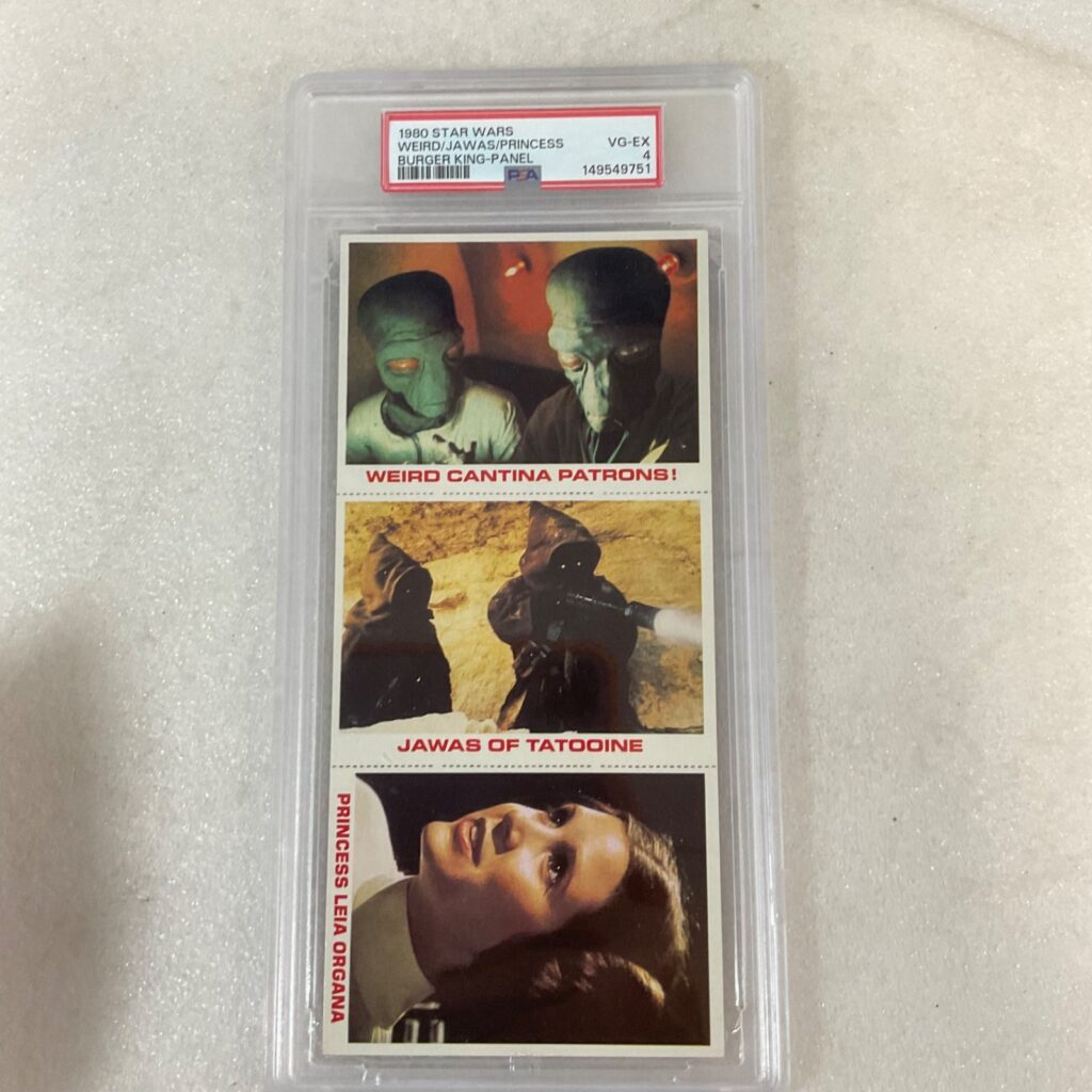 1980 Star Wars Burger King Weird Jawas Leia 3-Panel PSA 4 CERT#149549751 - Image 1