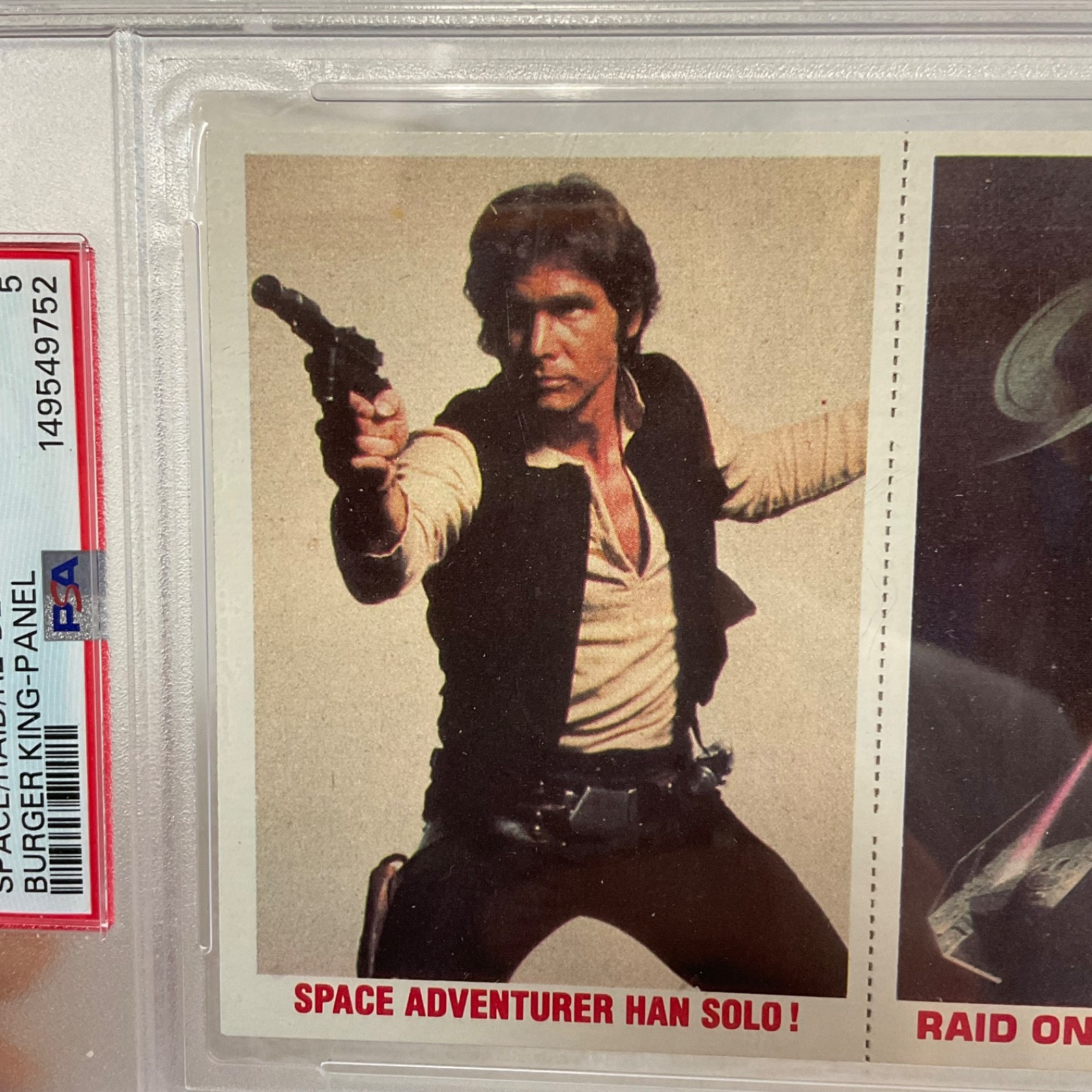1980 Star Wars Burger King Space Raid R2-D2 3-Panel PSA 5 CERT#149549752 - Image 4