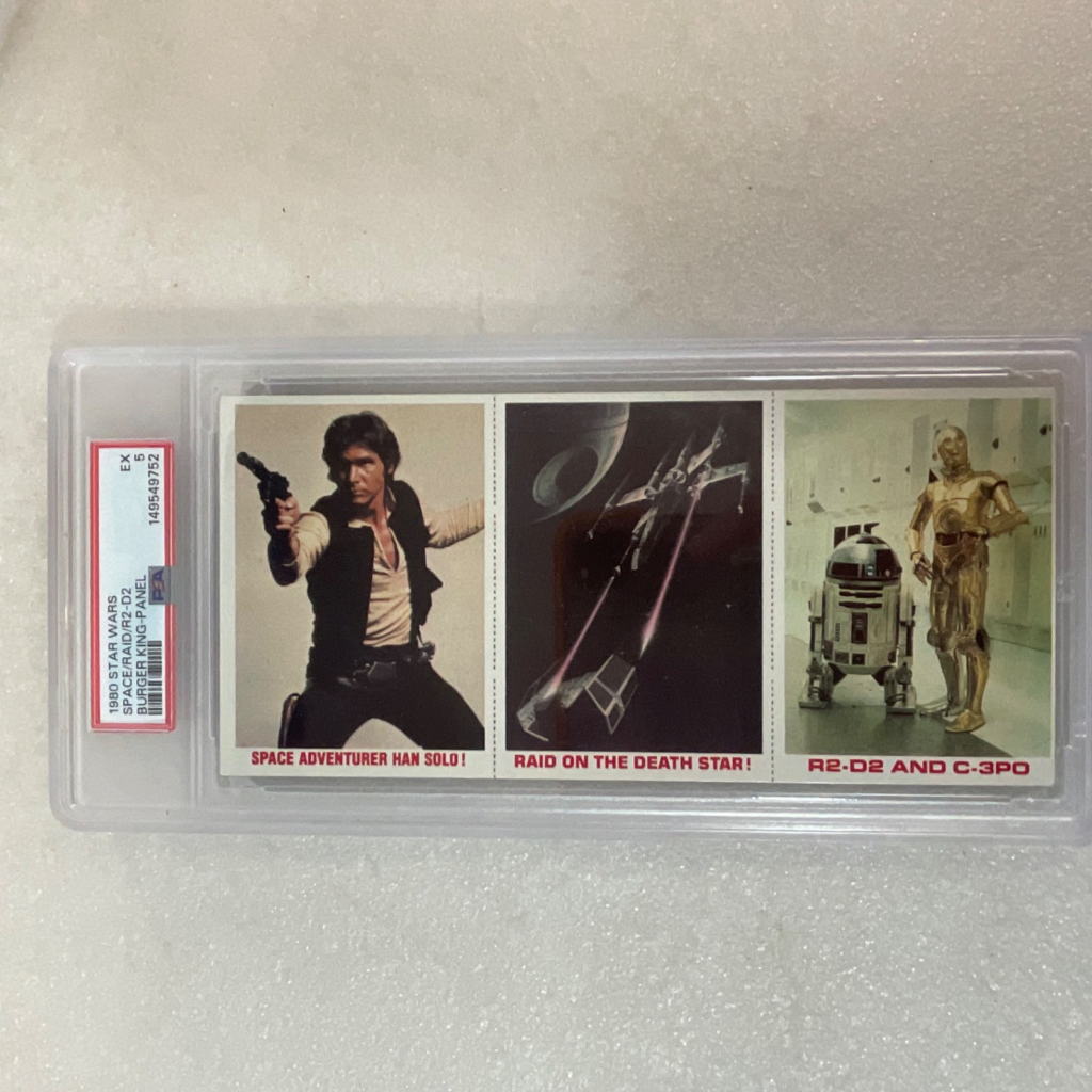 1980 Star Wars Burger King Space Raid R2-D2 3-Panel PSA 5 CERT#149549752 - Image 1