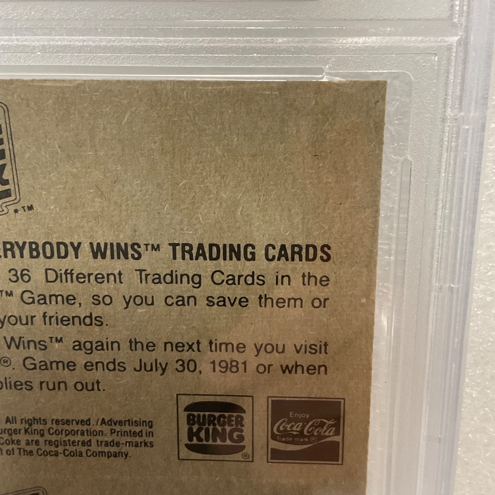 1980 Star Wars Burger King Snow Battle Bounty 3-Panel PSA 7 CERT#149549757 - Image 12