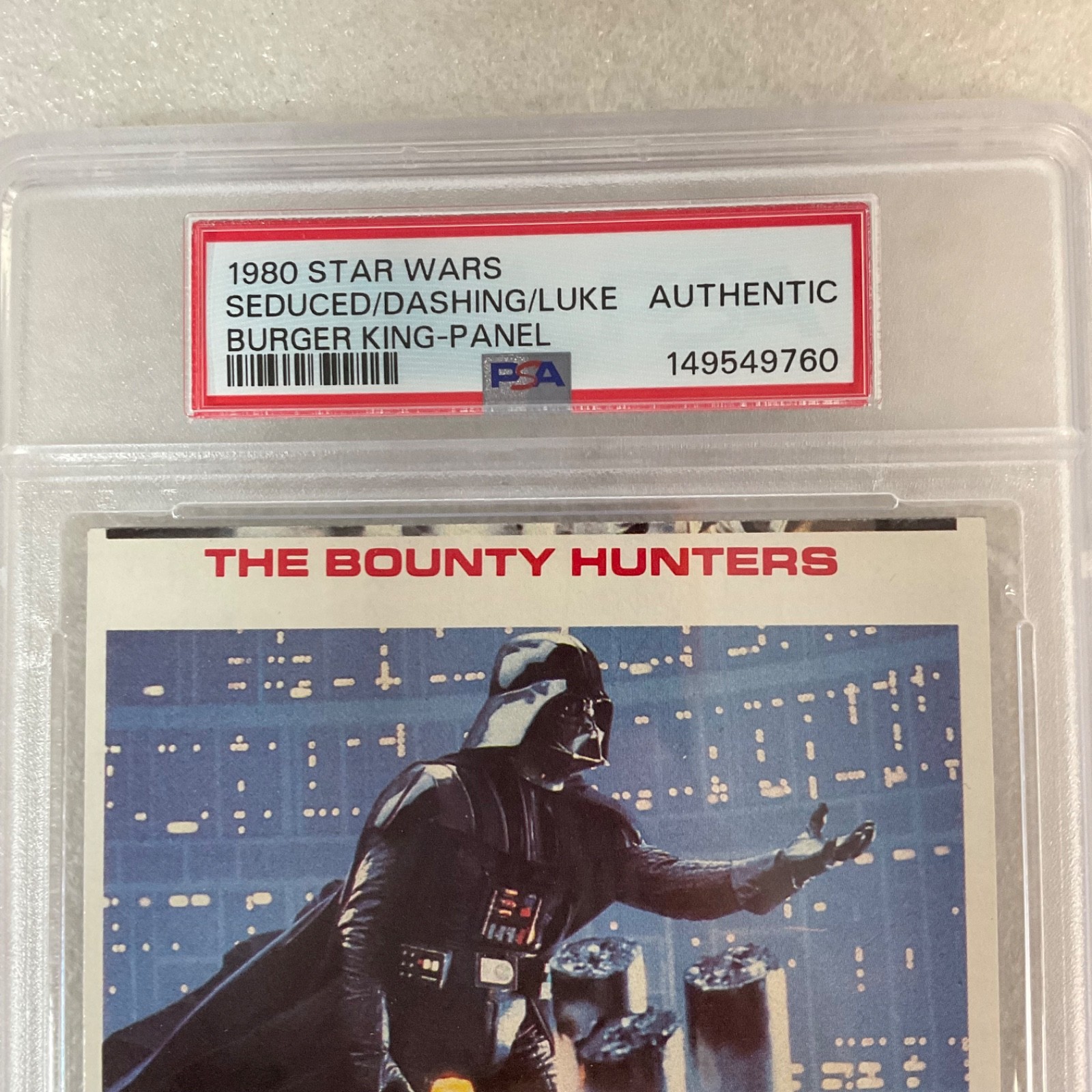 1980 Star Wars Burger King Seduced Dashing Luke 3-Panel PSA Auth CERT#149549760 - Image 2
