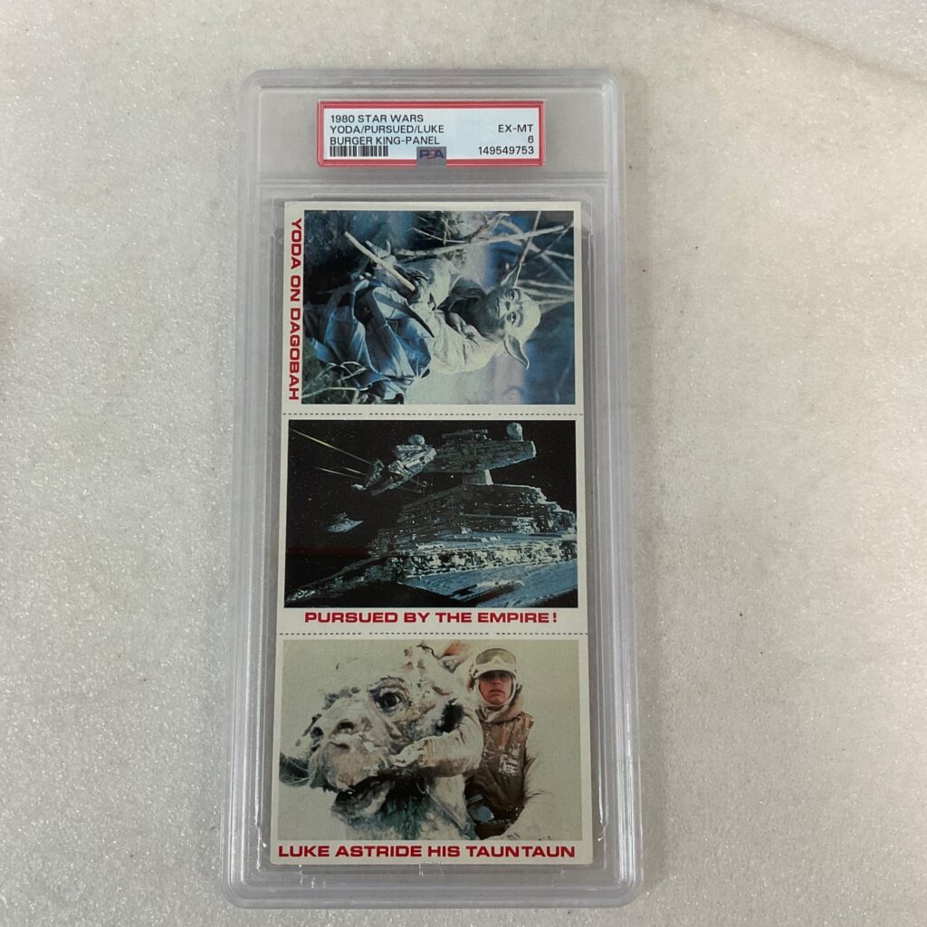 1980 Star Wars Burger King Yoda Luke 3-Panel PSA 6 CERT#149549753 - Image 1