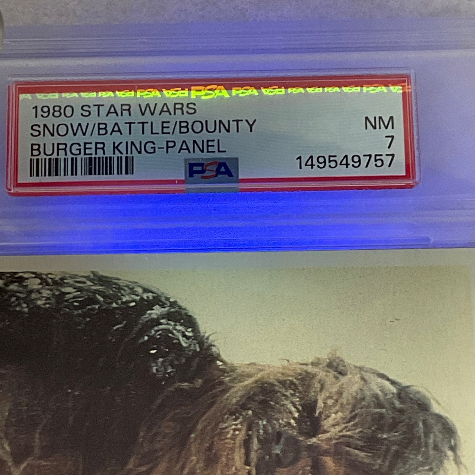 1980 Star Wars Burger King Snow Battle Bounty 3-Panel PSA 7 CERT#149549757 - Image 19