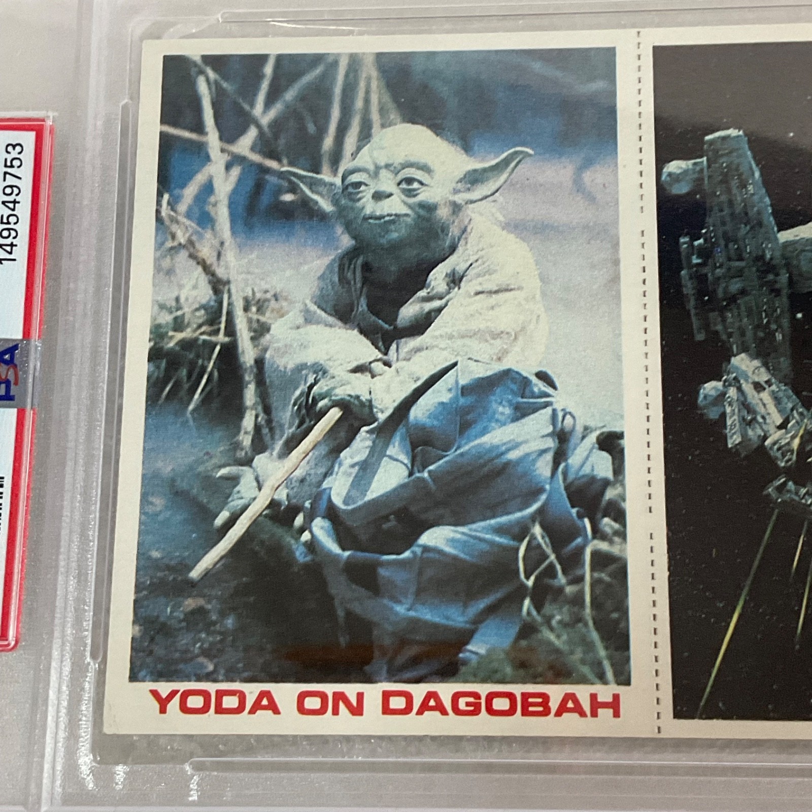 1980 Star Wars Burger King Yoda Luke 3-Panel PSA 6 CERT#149549753 - Image 3