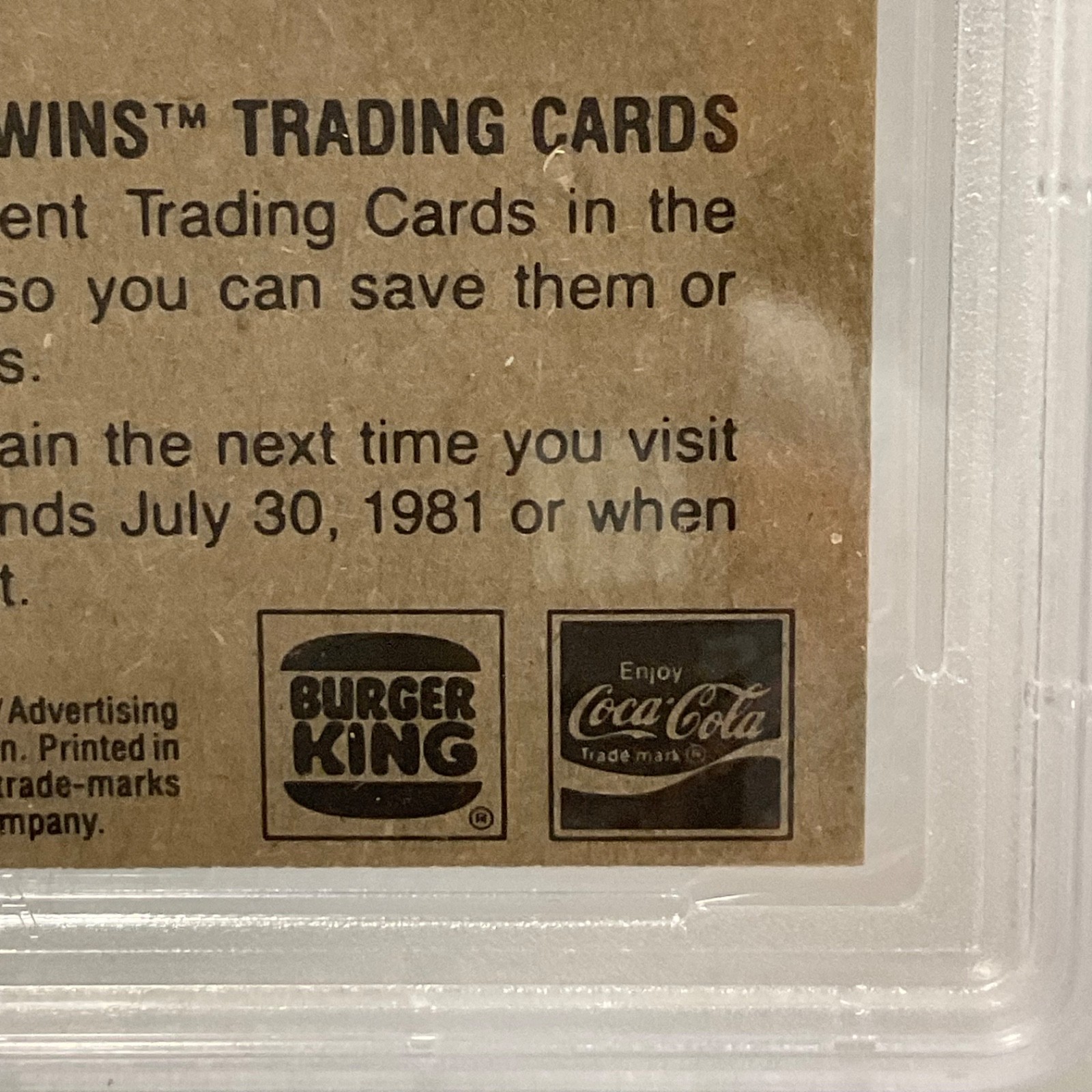 1980 Star Wars Burger King Defender Luke Walkers 3-Panel PSA Auth CERT#149549755 - Image 17