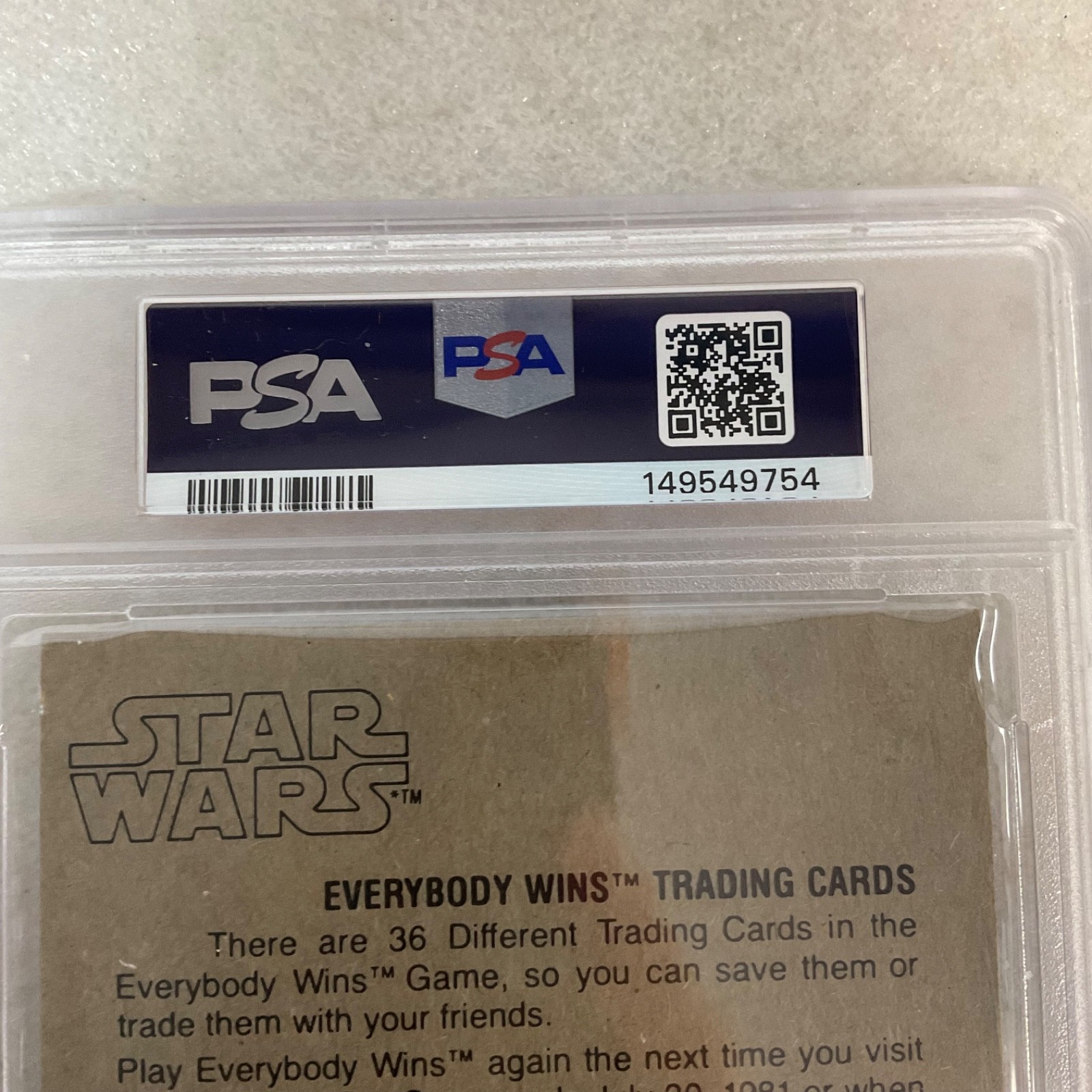 1980 Star Wars Burger King 3-Panel Sandpeople Stormtrooper PSA 7 CERT#149549754 - Image 8
