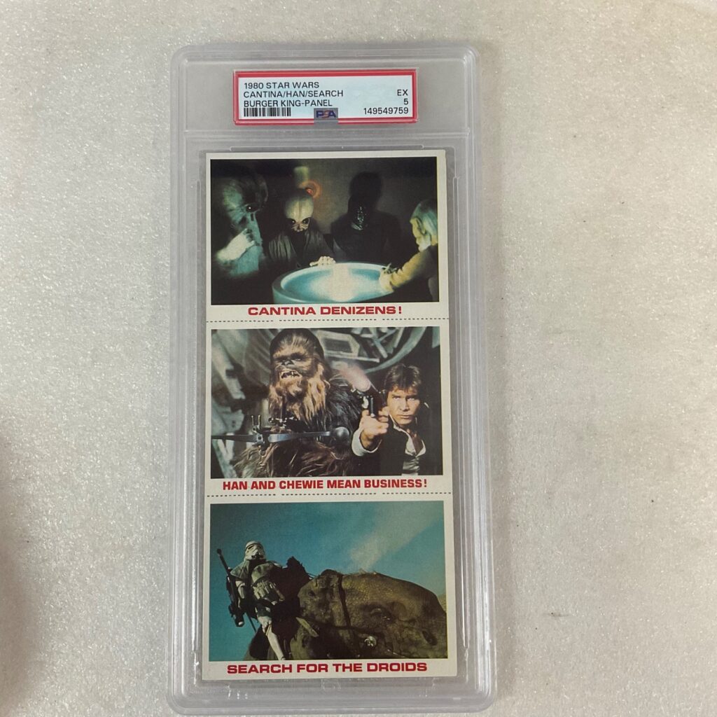 1980 Star Wars Burger King Cantina Han Search 3-Panel PSA 5 CERT#149549759 - Image 1