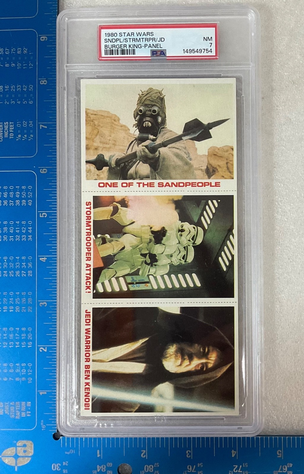 1980 Star Wars Burger King 3-Panel Sandpeople Stormtrooper PSA 7 CERT#149549754 - Image 22