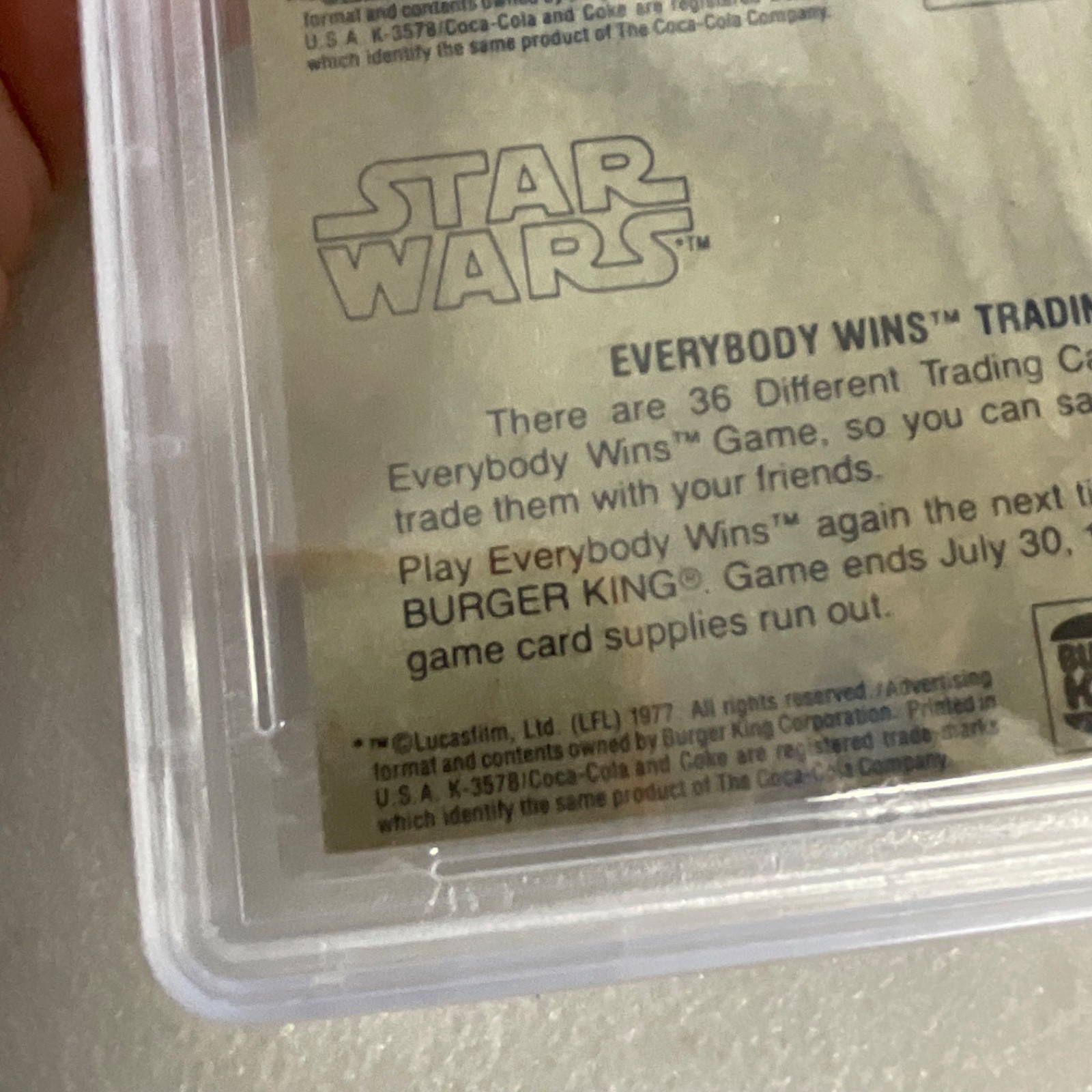1980 Star Wars Burger King R2-D2 Han 3-Panel PSA Auth CERT#149549750 - Image 18