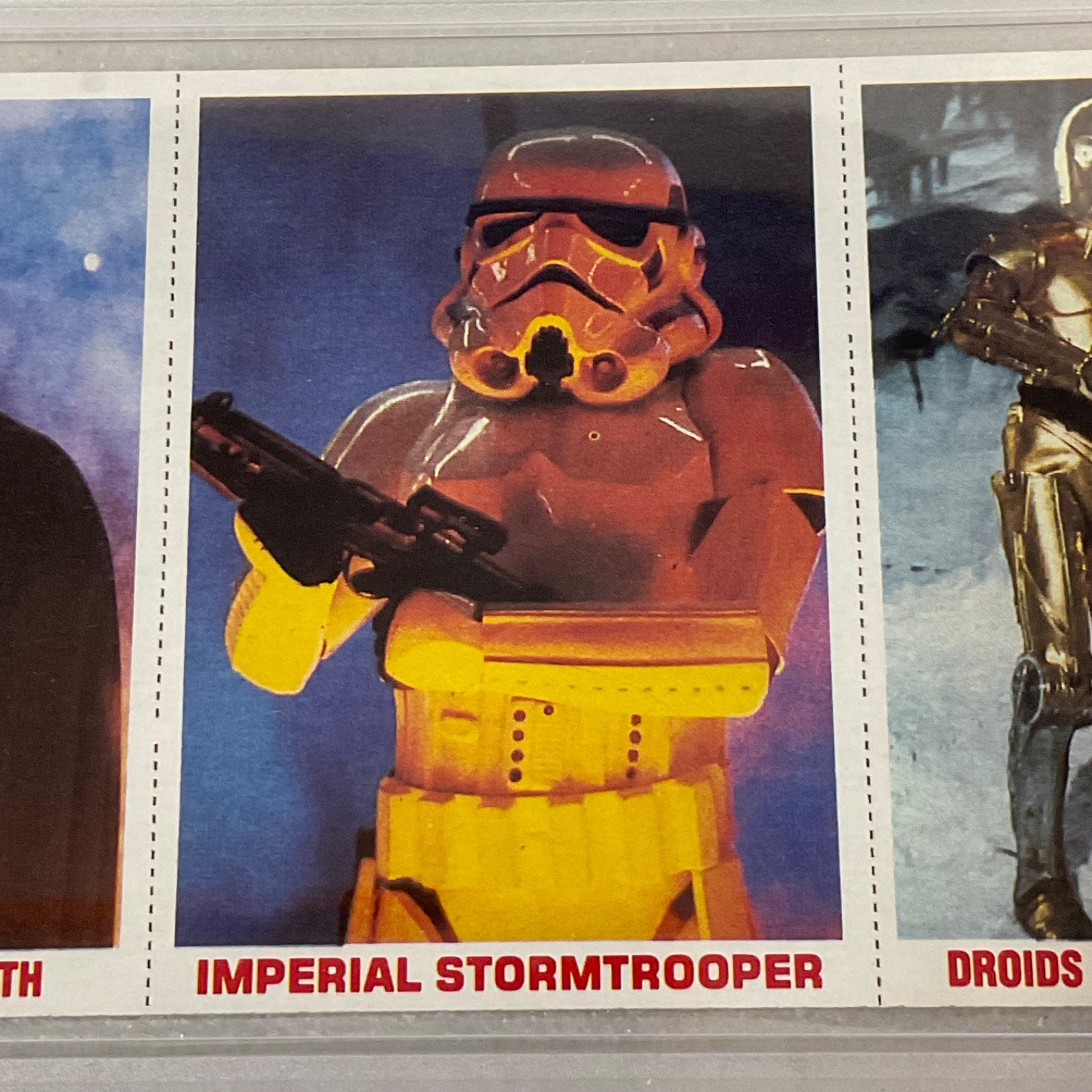 1980 Star Wars Burger King Dark/Imperial/Droids 3-Panel PSA 7 CERT#149549756 - Image 5