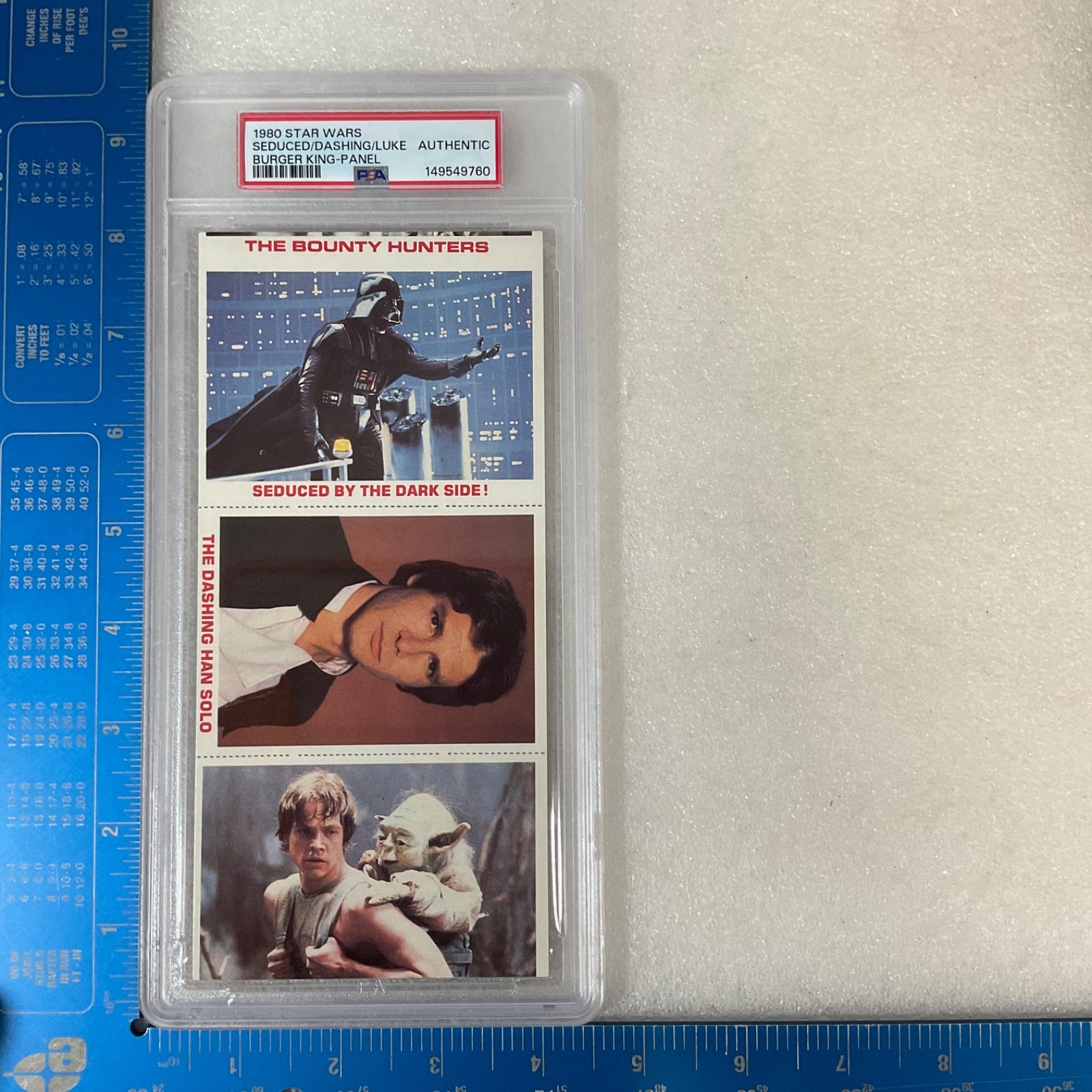 1980 Star Wars Burger King Seduced Dashing Luke 3-Panel PSA Auth CERT#149549760 - Image 24