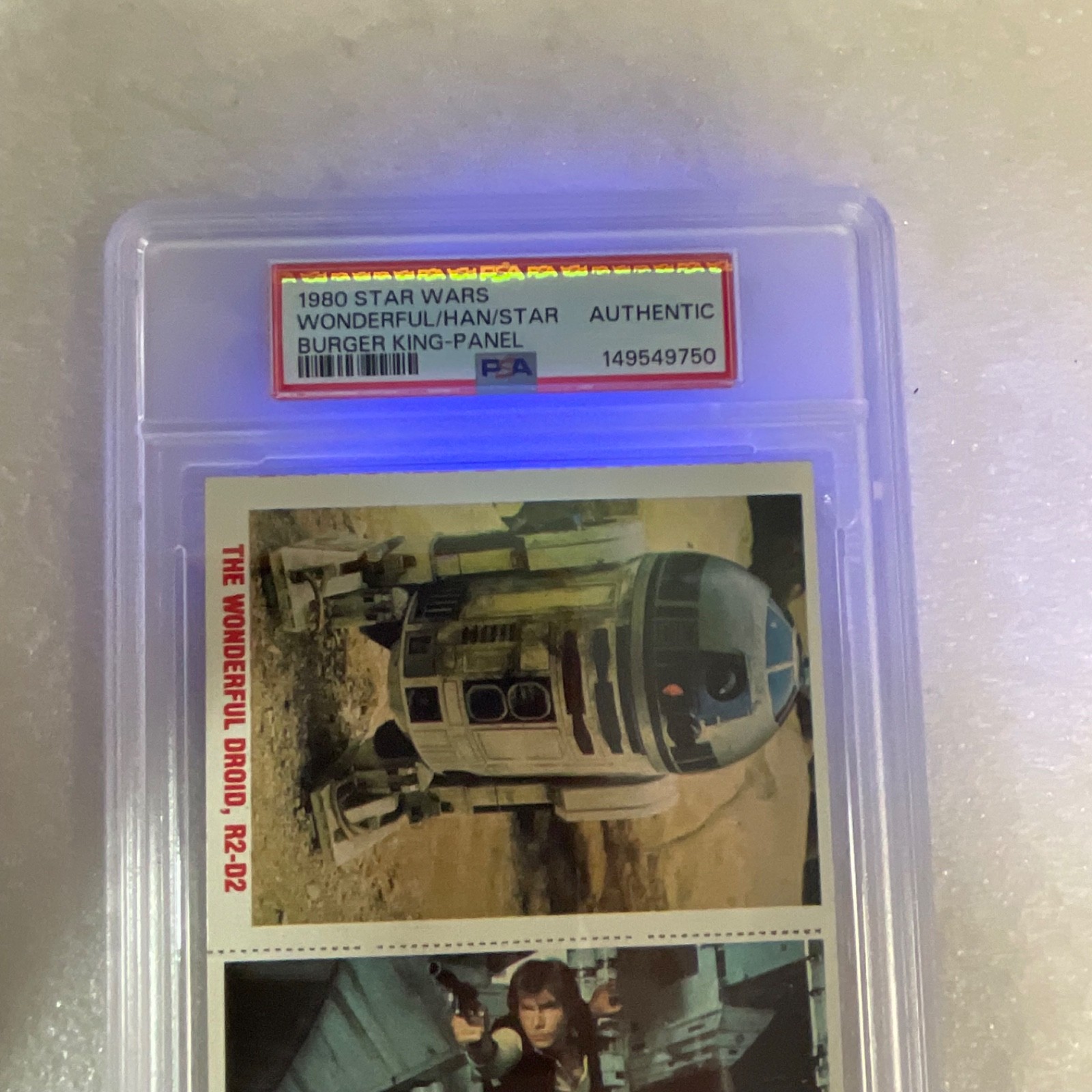 1980 Star Wars Burger King R2-D2 Han 3-Panel PSA Auth CERT#149549750 - Image 23