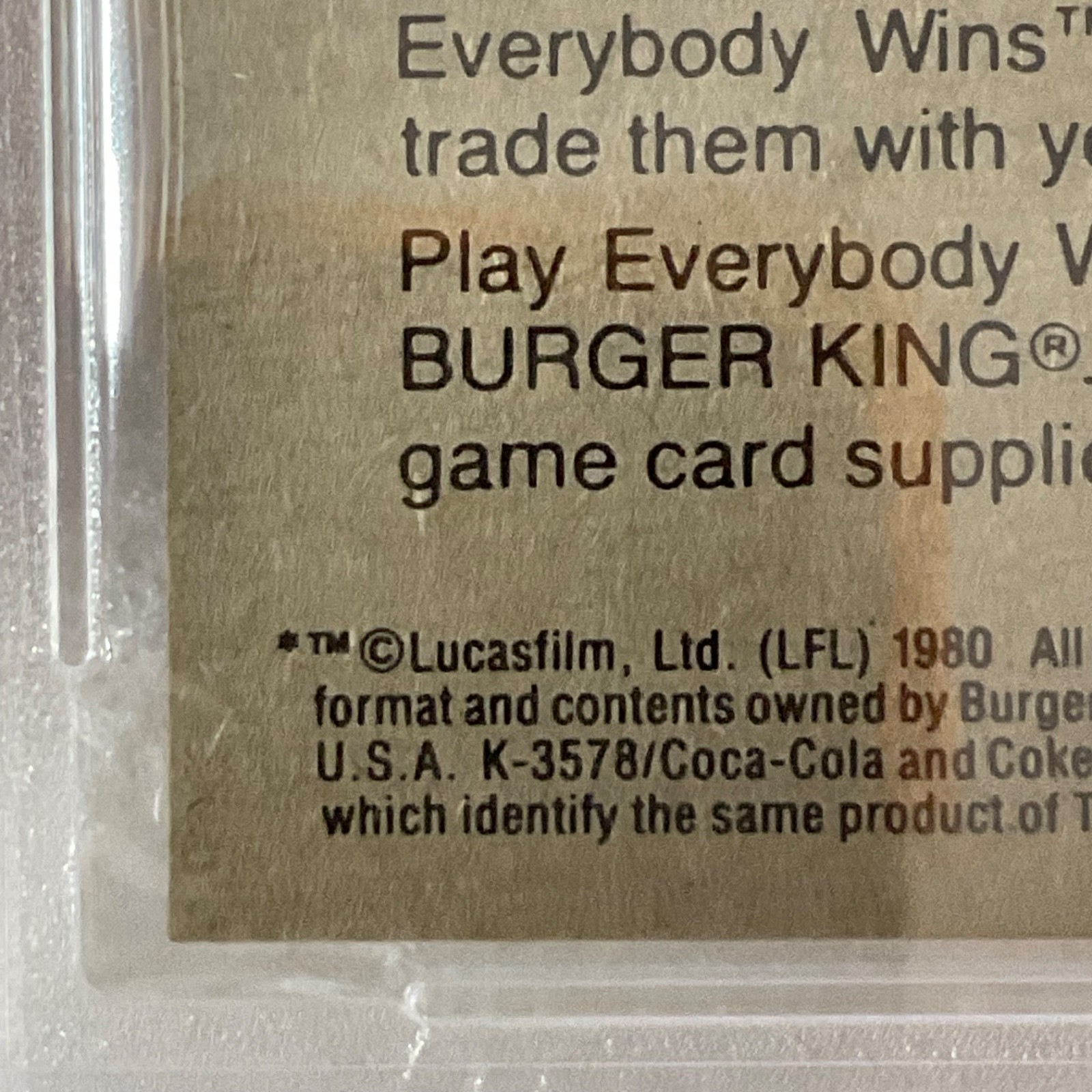 1980 Star Wars Burger King Dark/Imperial/Droids 3-Panel PSA 7 CERT#149549756 - Image 15