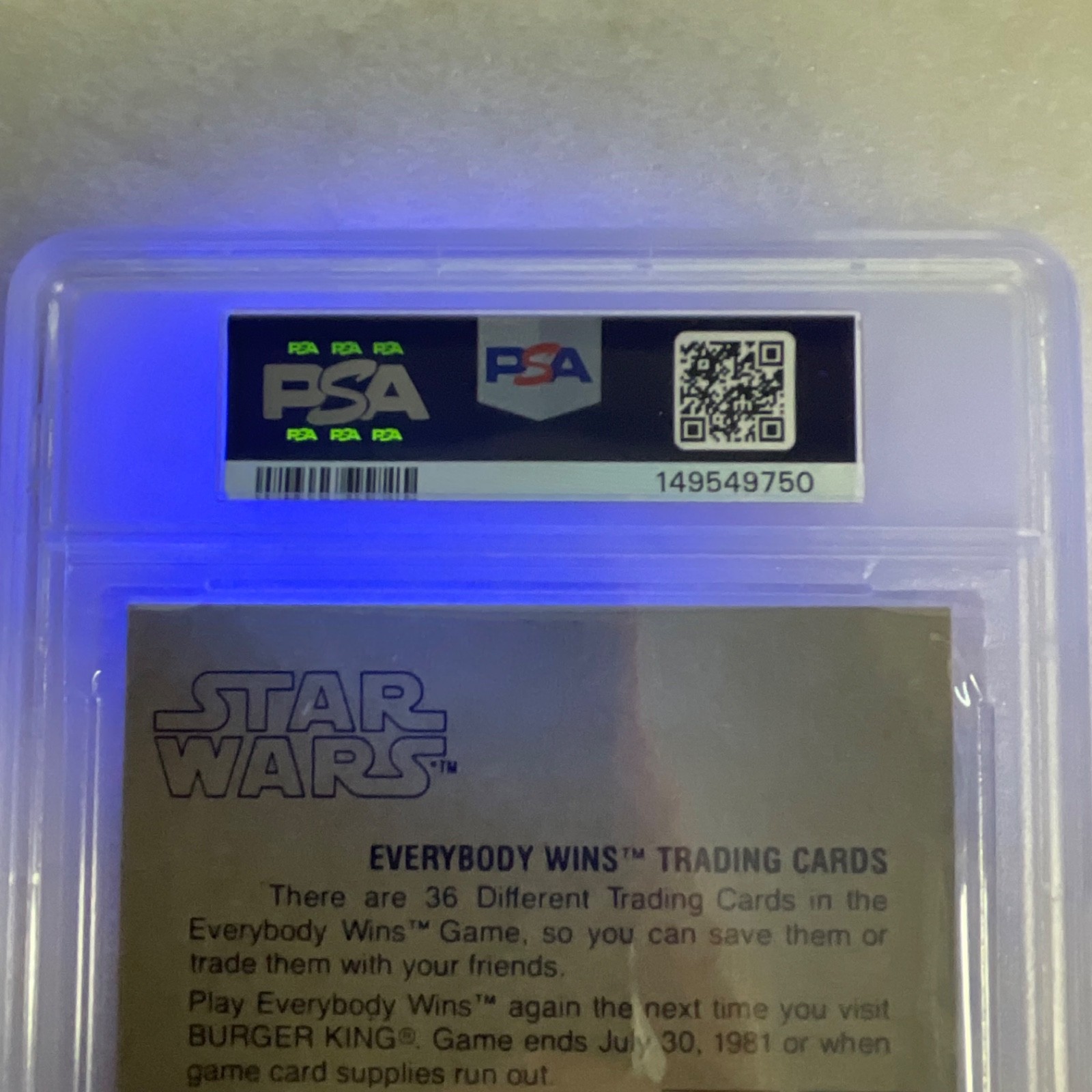 1980 Star Wars Burger King R2-D2 Han 3-Panel PSA Auth CERT#149549750 - Image 22
