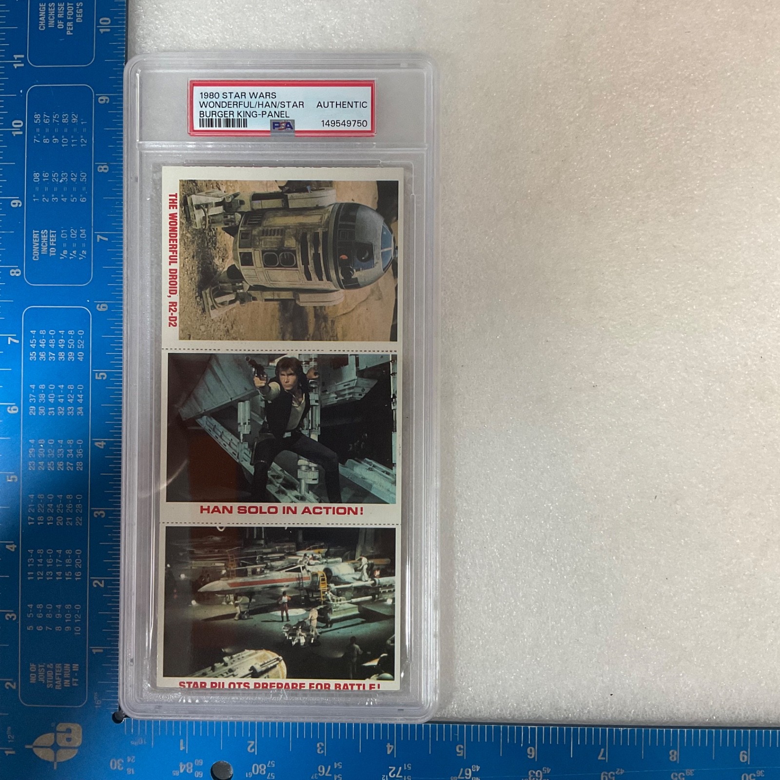 1980 Star Wars Burger King R2-D2 Han 3-Panel PSA Auth CERT#149549750 - Image 24