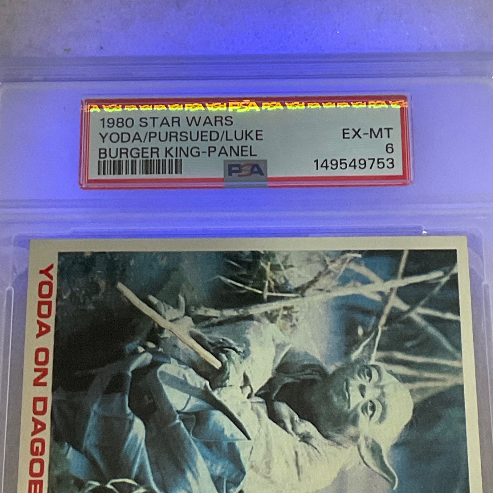 1980 Star Wars Burger King Yoda Luke 3-Panel PSA 6 CERT#149549753 - Image 24