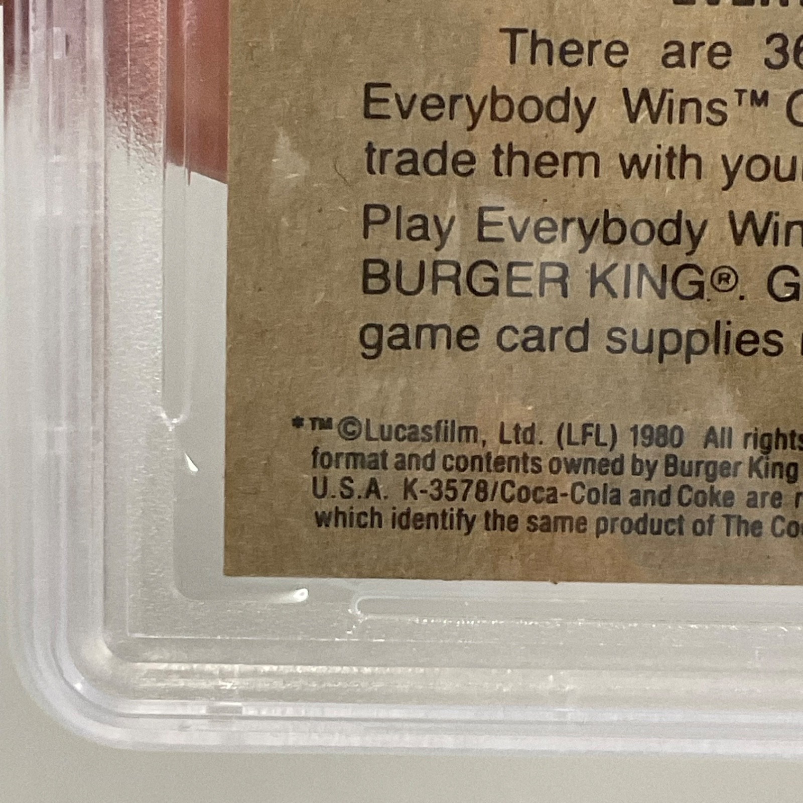 1980 Star Wars Burger King Yoda Luke 3-Panel PSA 6 CERT#149549753 - Image 22