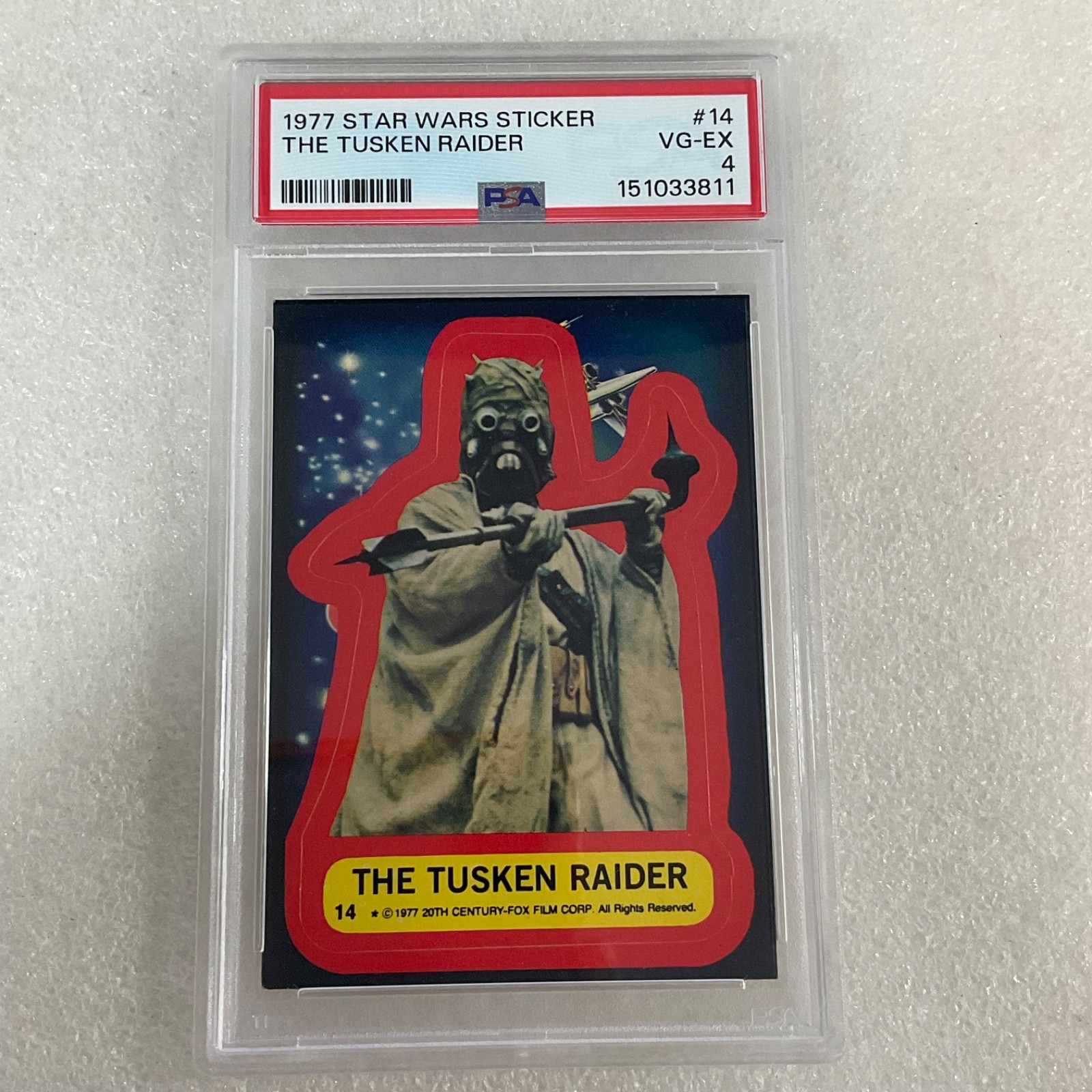 Star Wars 1977 The Tusken Raider Sticker Card #14 PSA 4 CERT#151033811 - Image 3