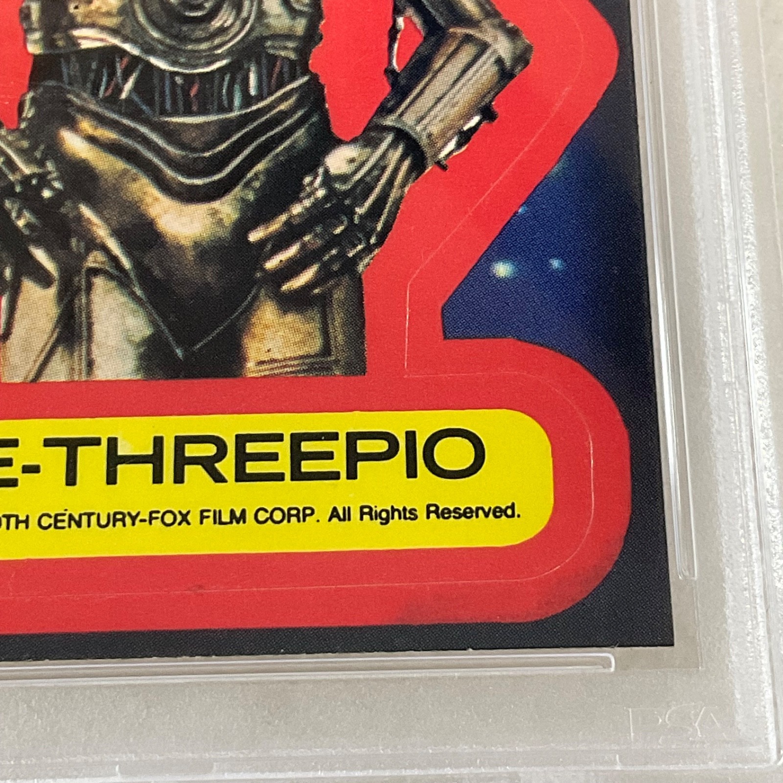 Star Wars 1977 See-Threepio Sticker Card #15 PSA 4 CERT#151033816 - Image 9