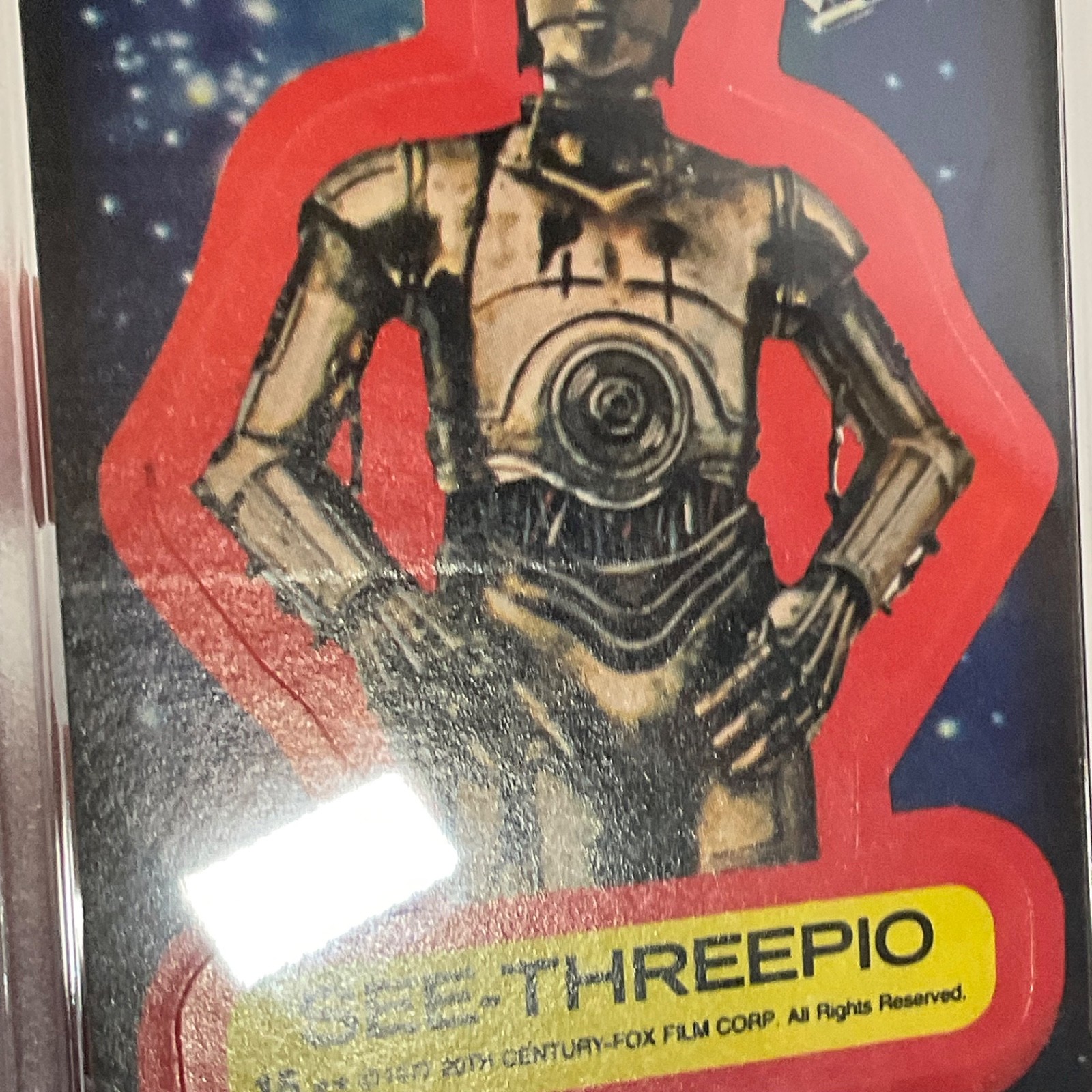 Star Wars 1977 See-Threepio Sticker Card #15 PSA 4 CERT#151033816 - Image 11