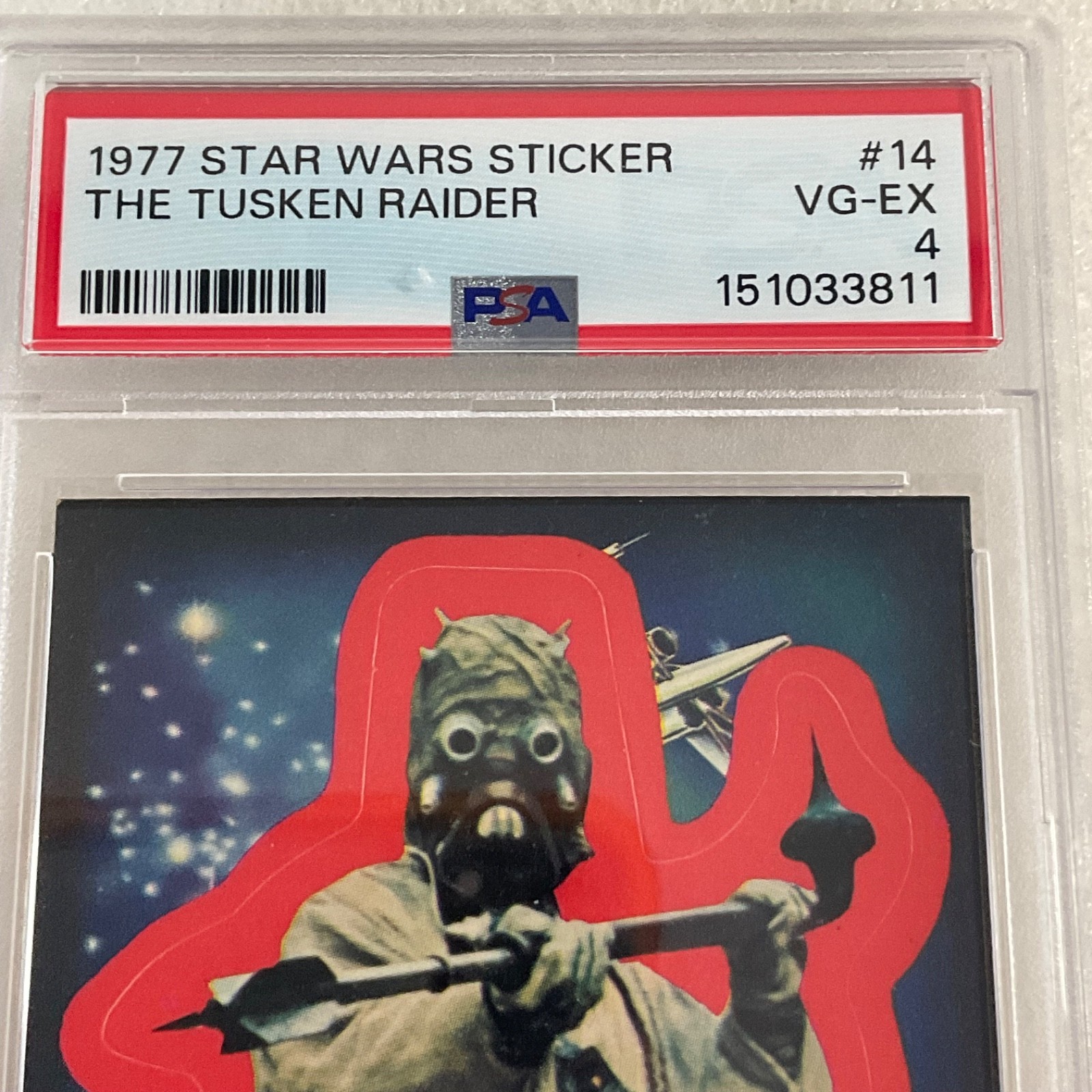Star Wars 1977 The Tusken Raider Sticker Card #14 PSA 4 CERT#151033811 - Image 7