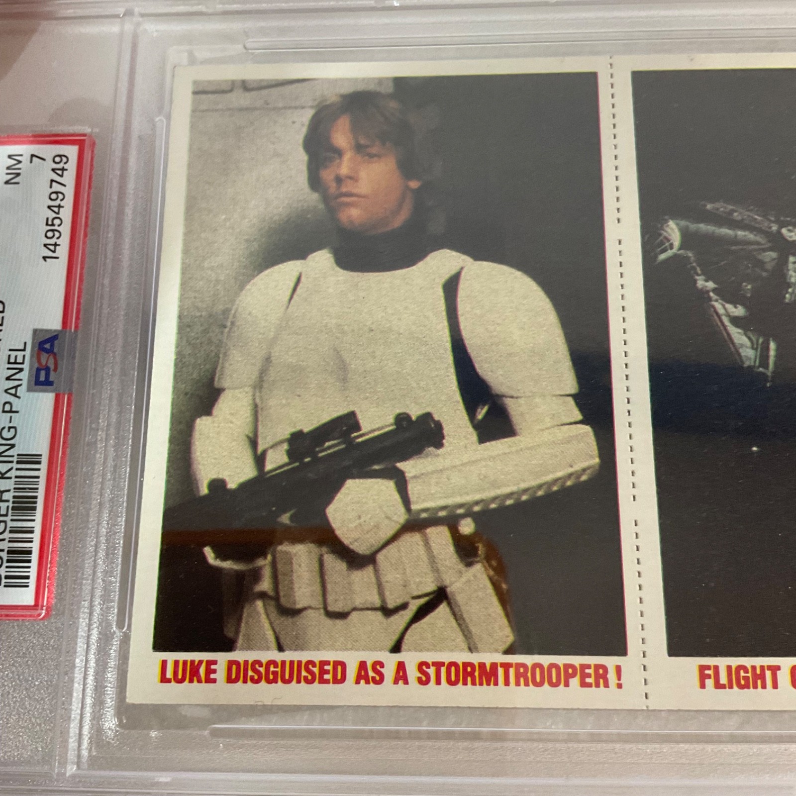 1980 Star Wars Burger King Luke Captured 3-Panel PSA 7 CERT#149549749 - Image 4