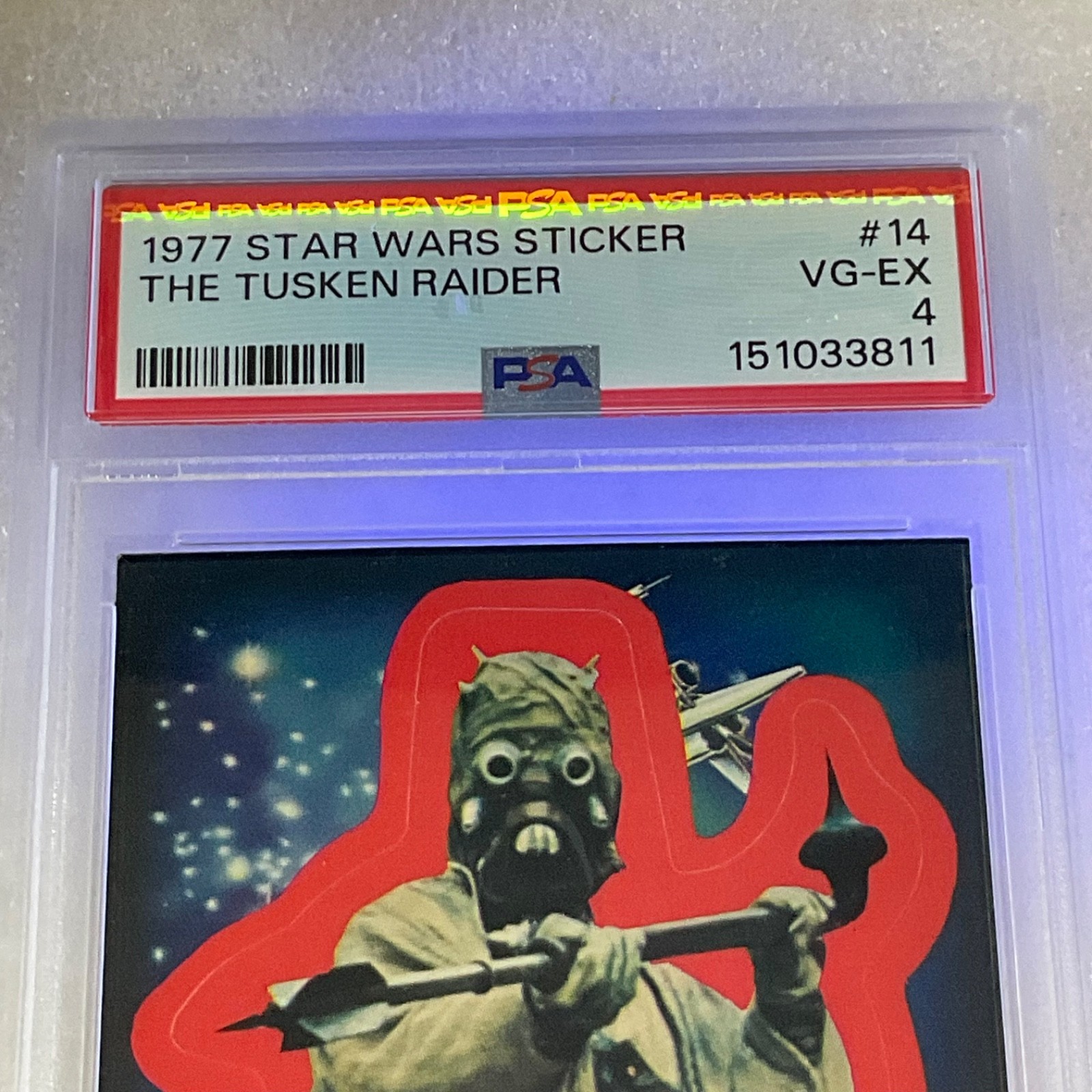Star Wars 1977 The Tusken Raider Sticker Card #14 PSA 4 CERT#151033811 - Image 20