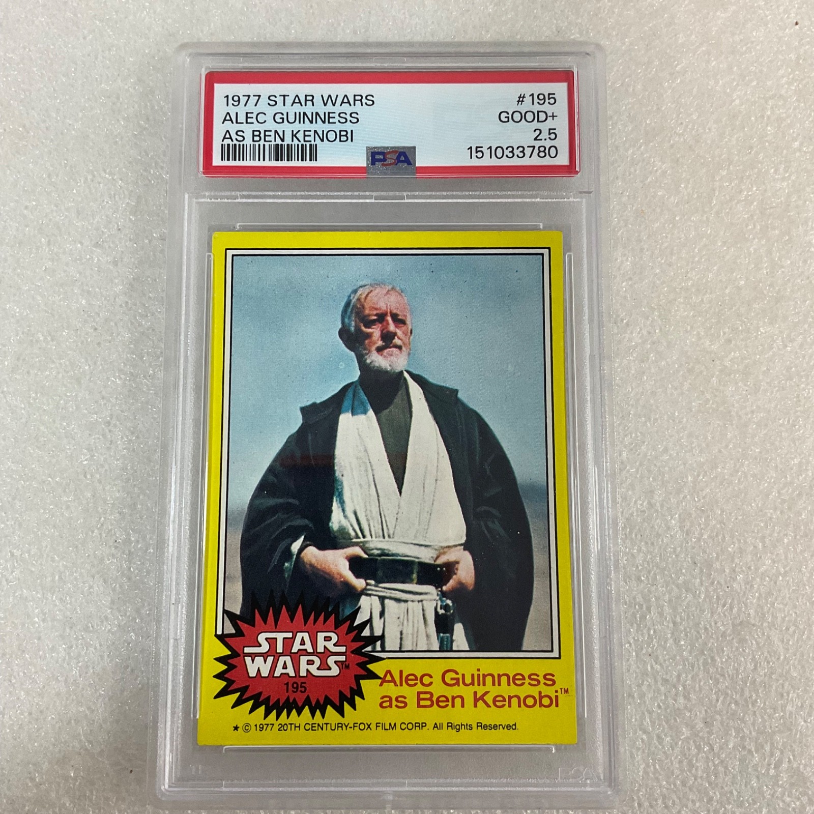 Star Wars 1977 Alec Guinness Ben Kenobi #195 PSA 2.5 CERT#151033780 - Image 3