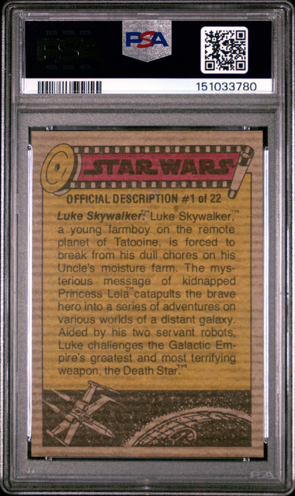 Star Wars 1977 Alec Guinness Ben Kenobi #195 PSA 2.5 CERT#151033780 - Image 2