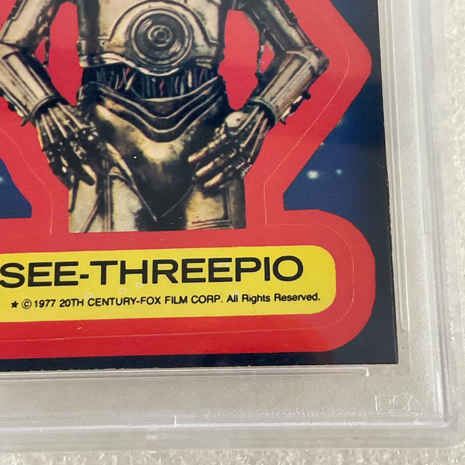 Star Wars 1977 See-Threepio Sticker Card #15 PSA 4 CERT#151033817 - Image 8